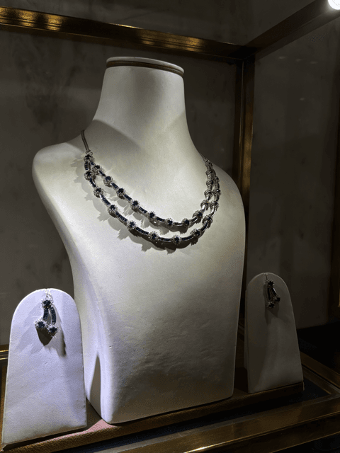 Bleu Éternel — sapphire haute couture necklace