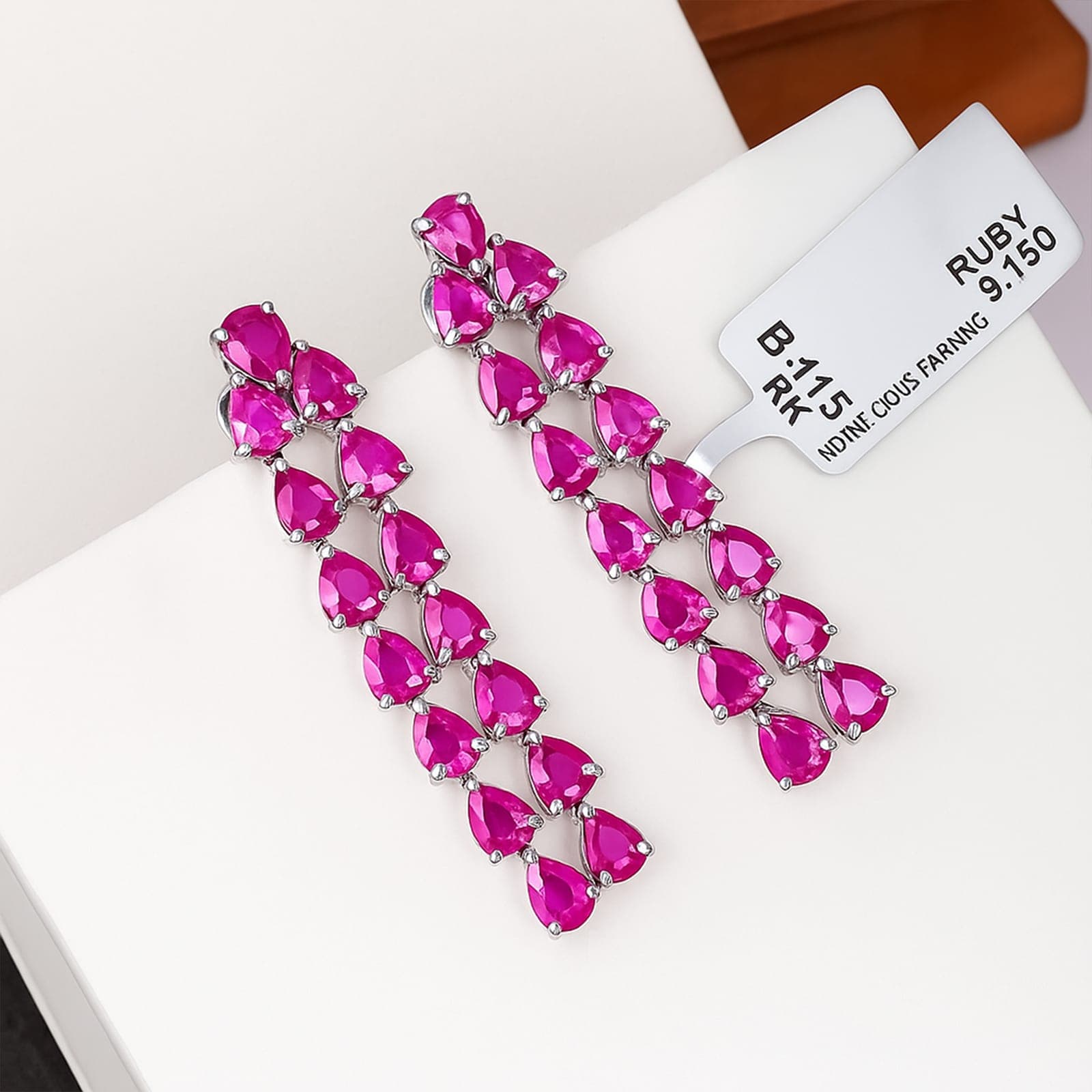 Ruby Vine Statement Earrings