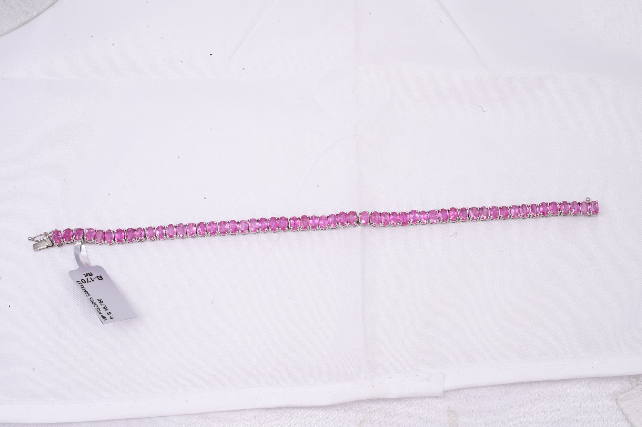 Blush Royale Pink Sapphire Tennis Bracelet