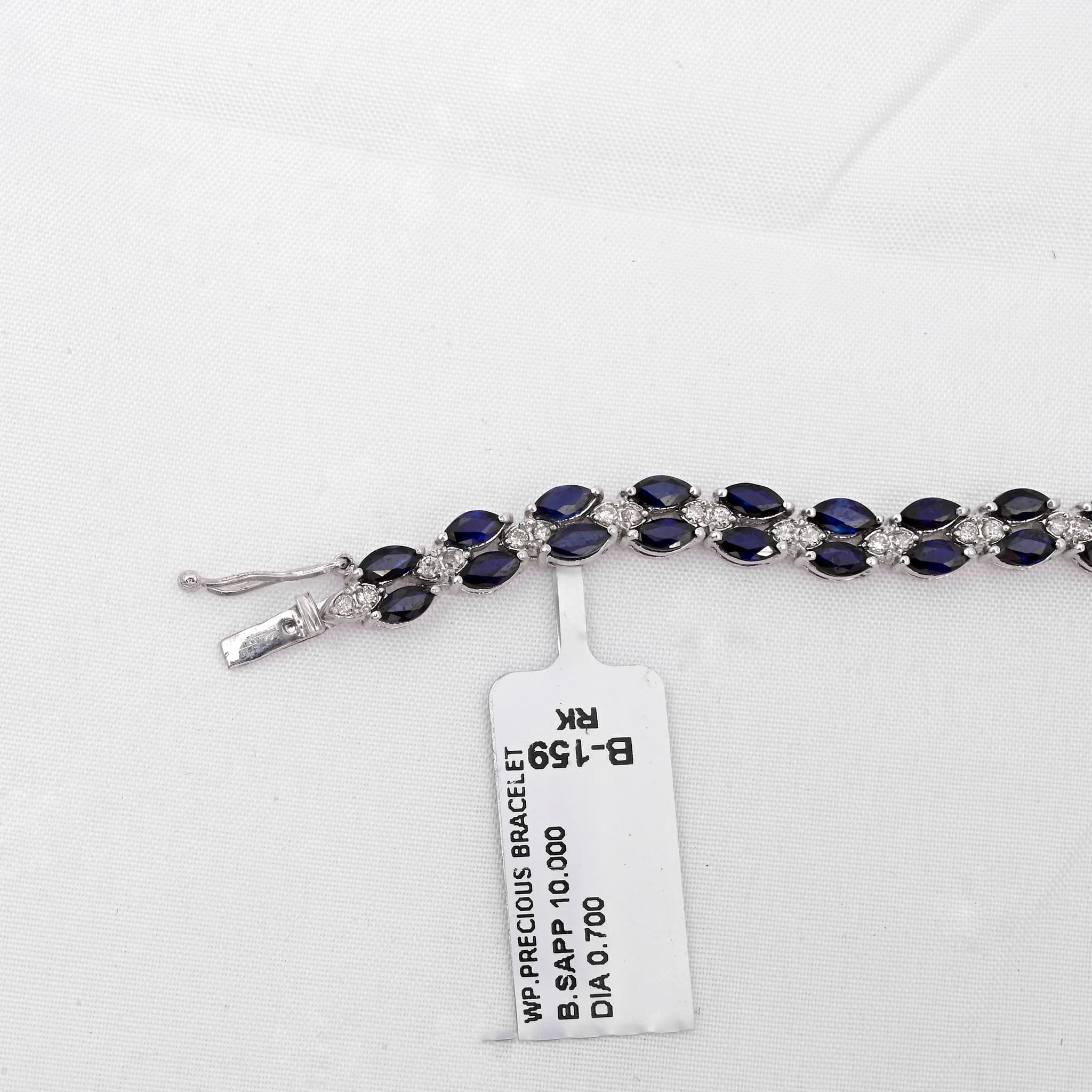 Noir Elegance Sapphire & Diamond Tennis Bracelet alternate view