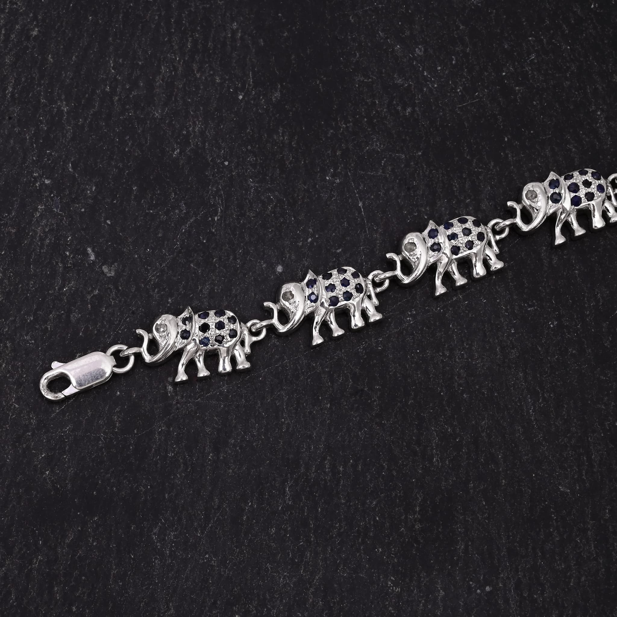 Midnight Jaipur Elephant Sapphire Bracelet alternate view