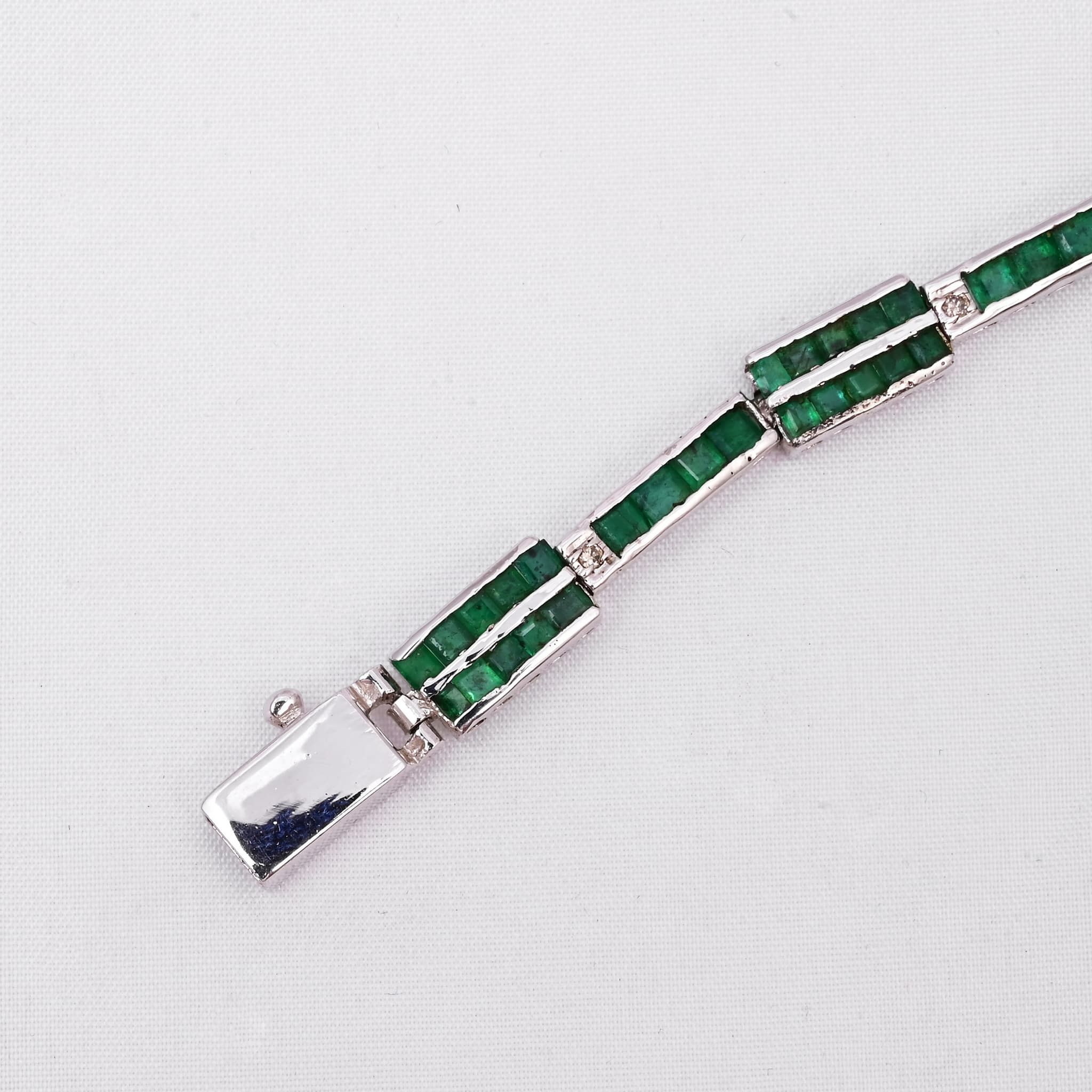 Emerald Line Diamond Bracelet alternate view