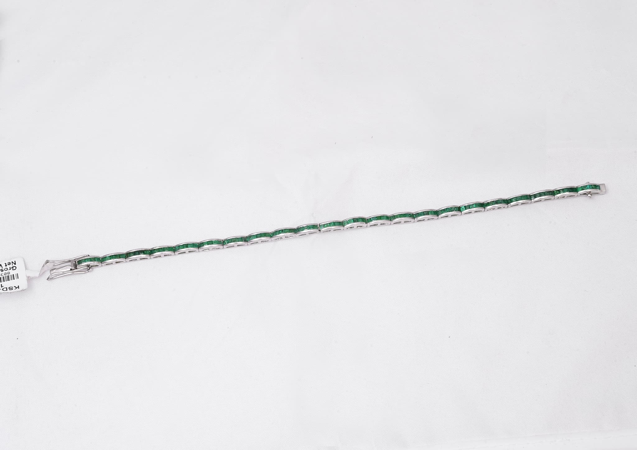 Emerald Bar Link Bracelet