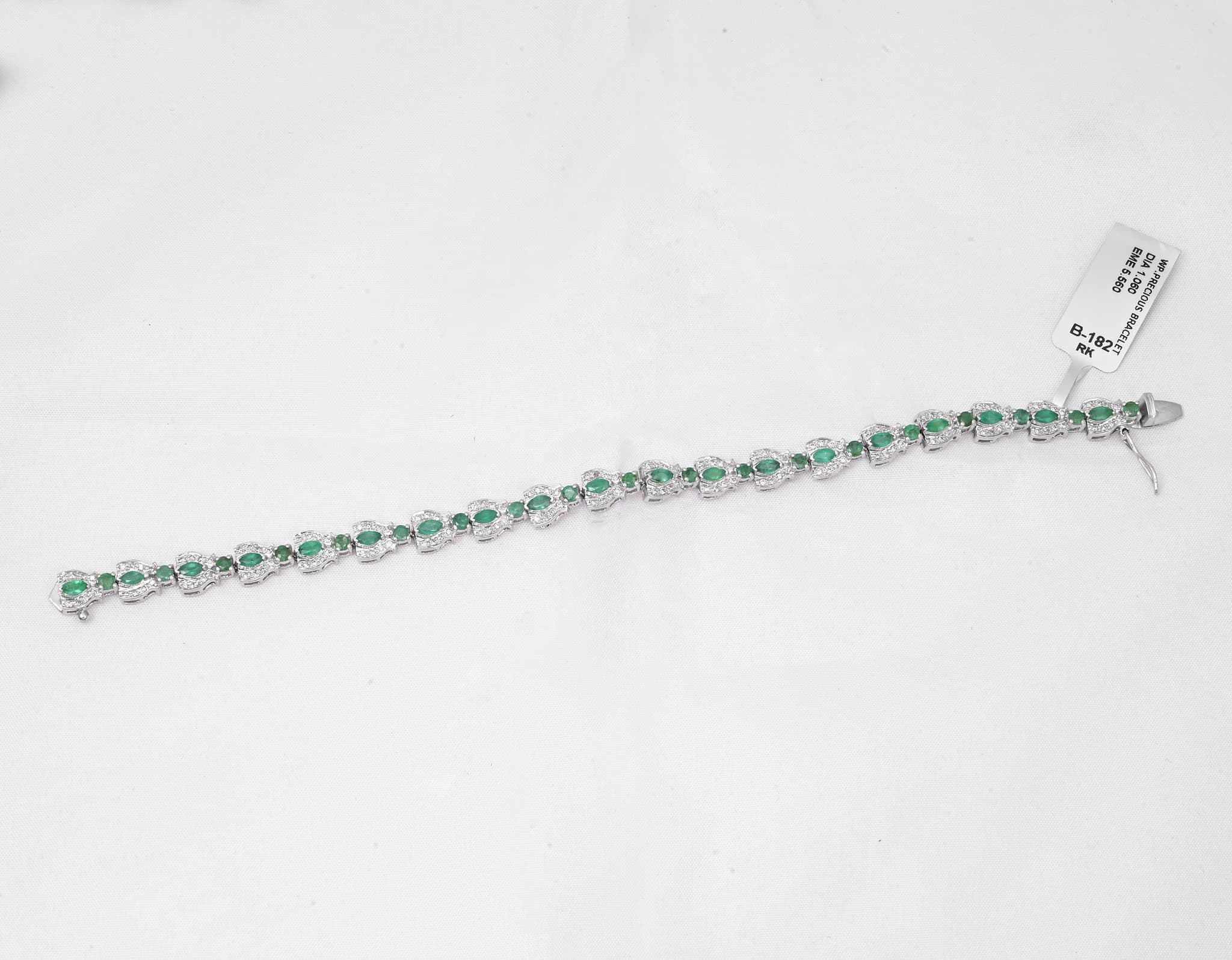 Emerald Bar Link Bracelet