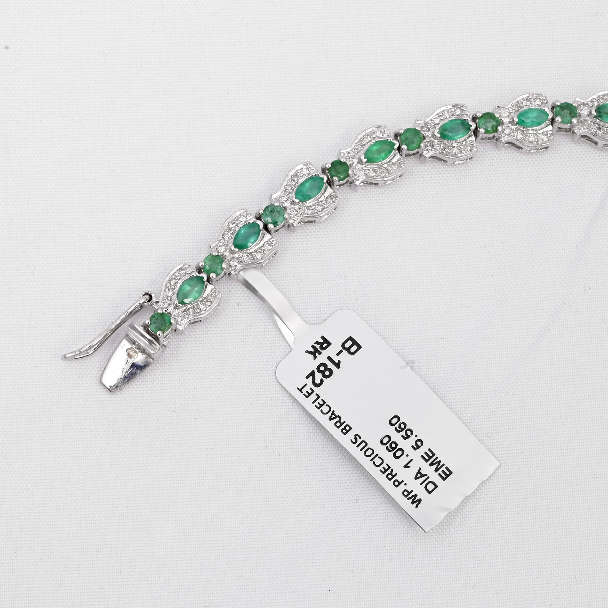 Emerald Bar Link Bracelet alternate view