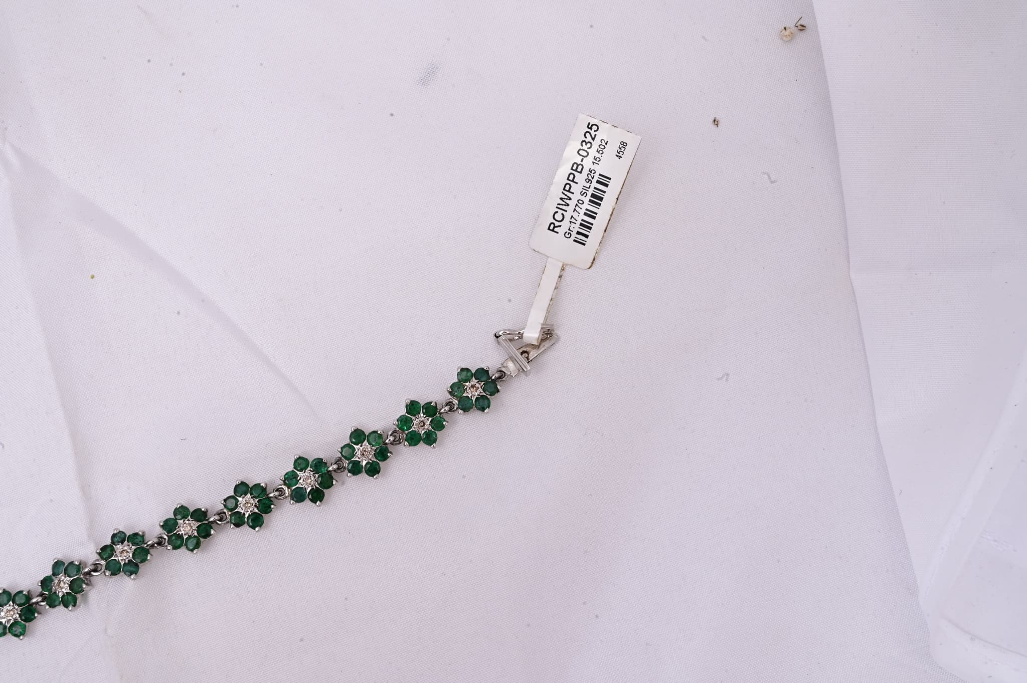 Emerald Floral Diamond Bracelet alternate view