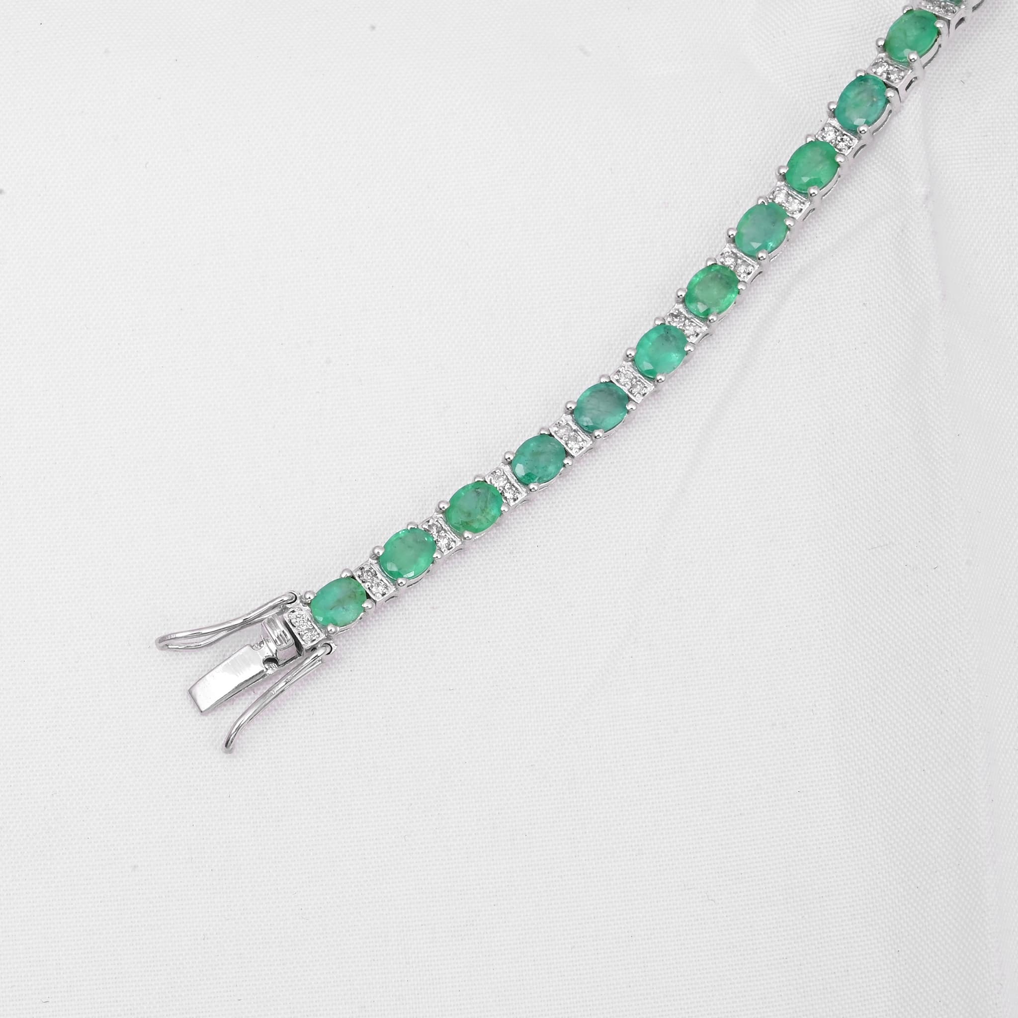 Emerald Elegance Tennis Bracelet alternate view