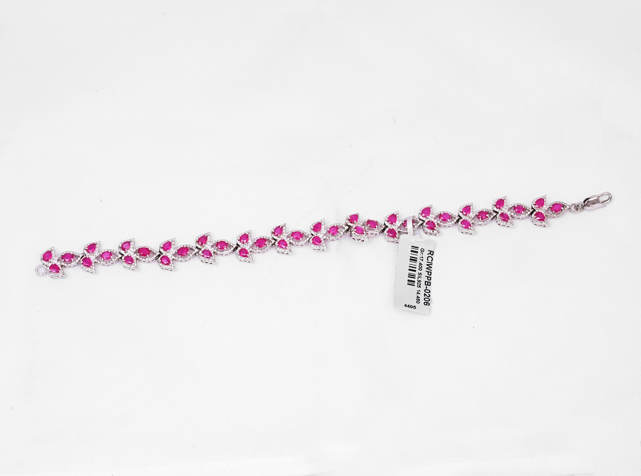 Rosé Petal Ruby Diamond Bracelet