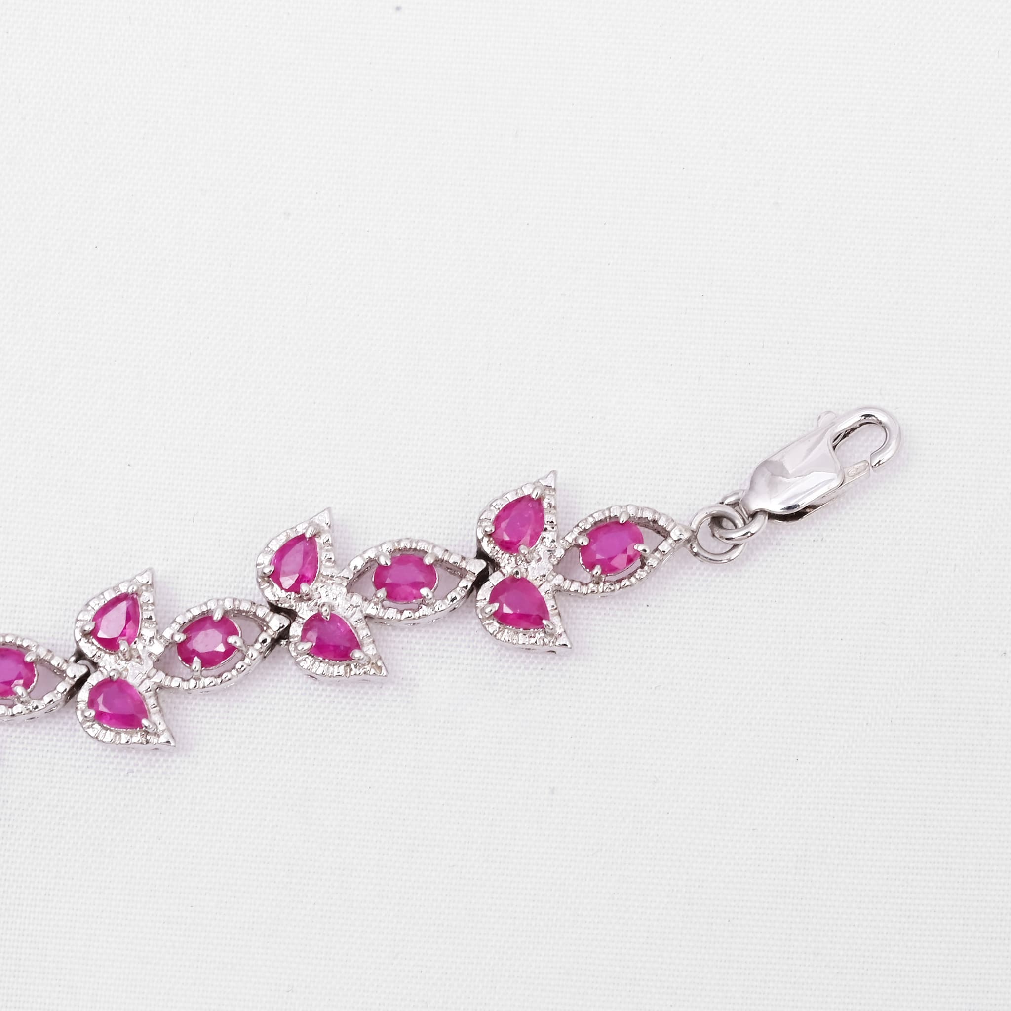Rosé Petal Ruby Diamond Bracelet