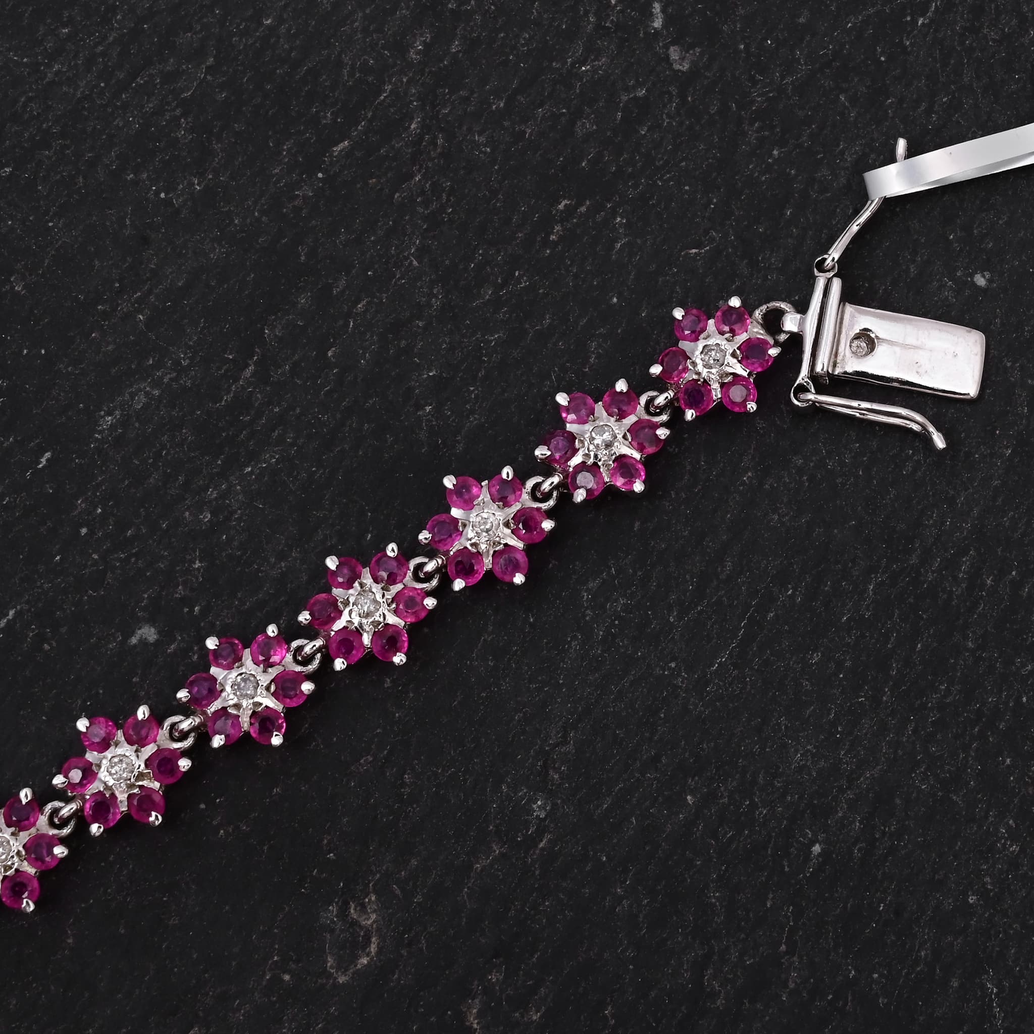 Ruby Blossom Diamond Bracelet alternate view