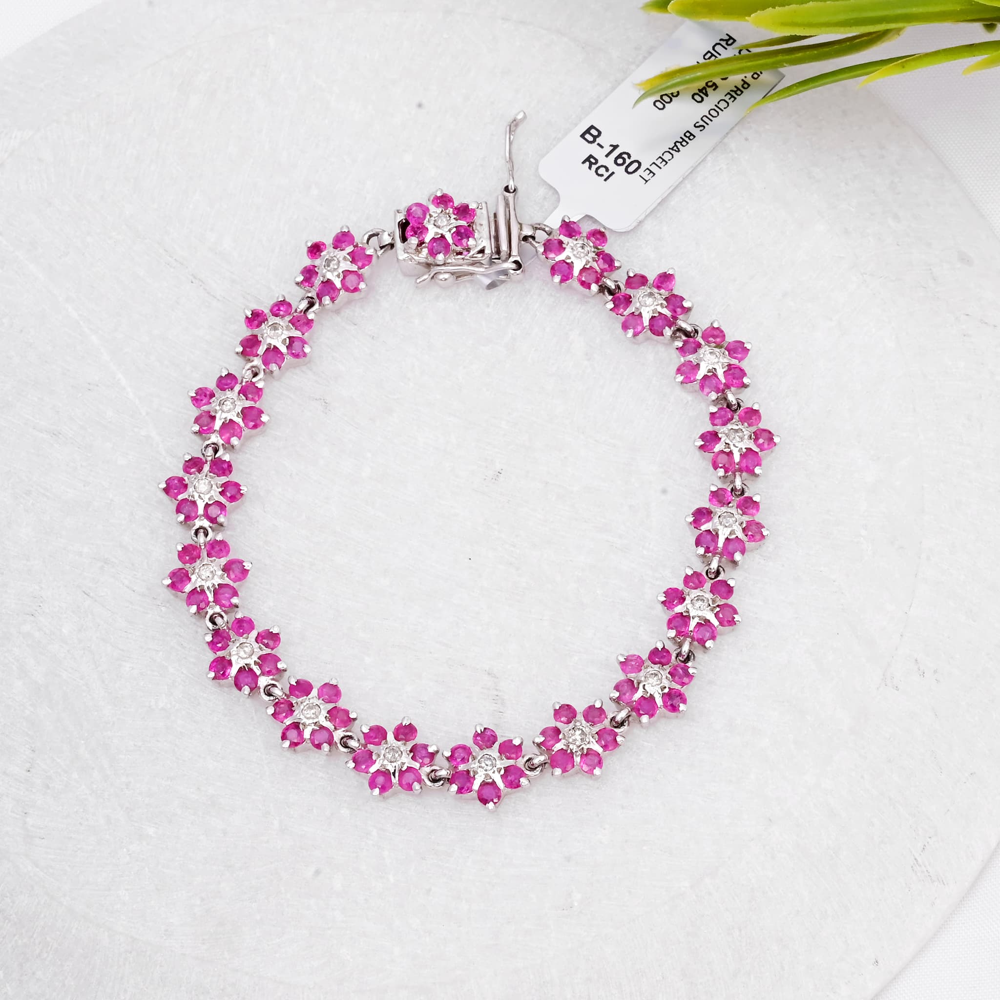Ruby Blossom Diamond Bracelet