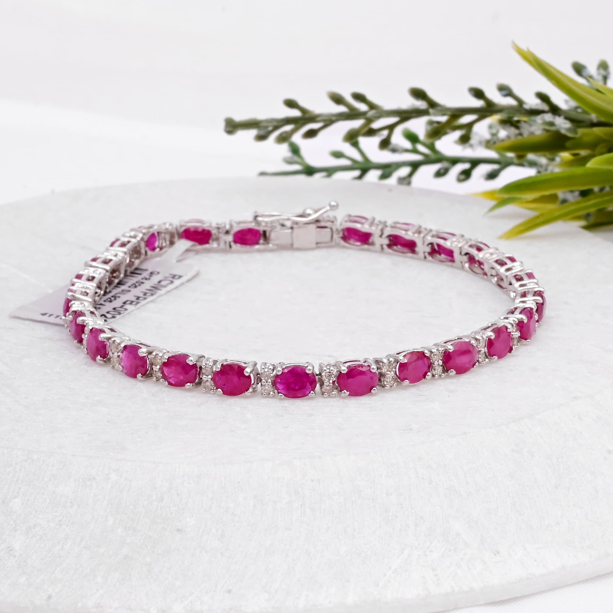 Royal Blush Ruby Tennis Bracelet