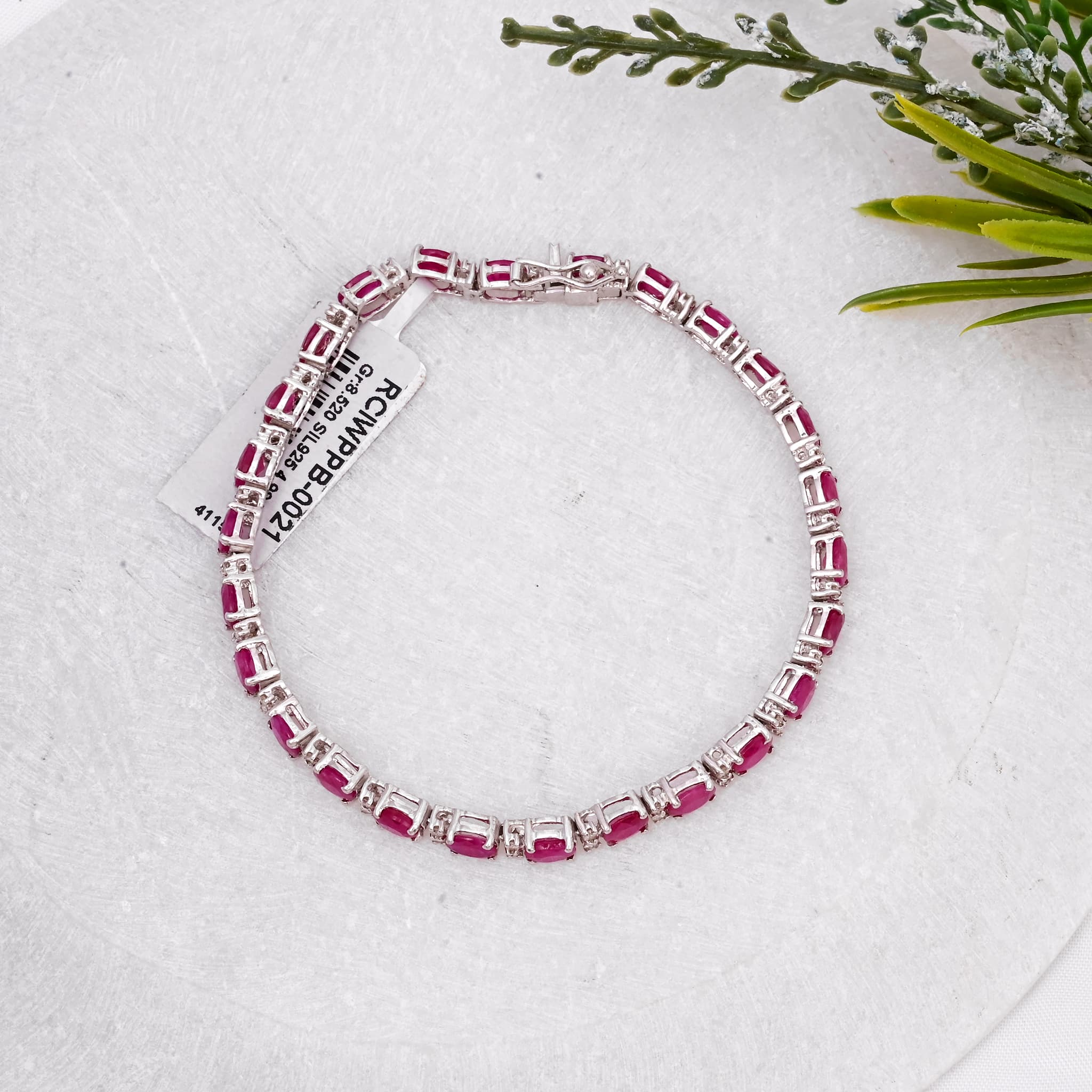 Royal Blush Ruby Tennis Bracelet