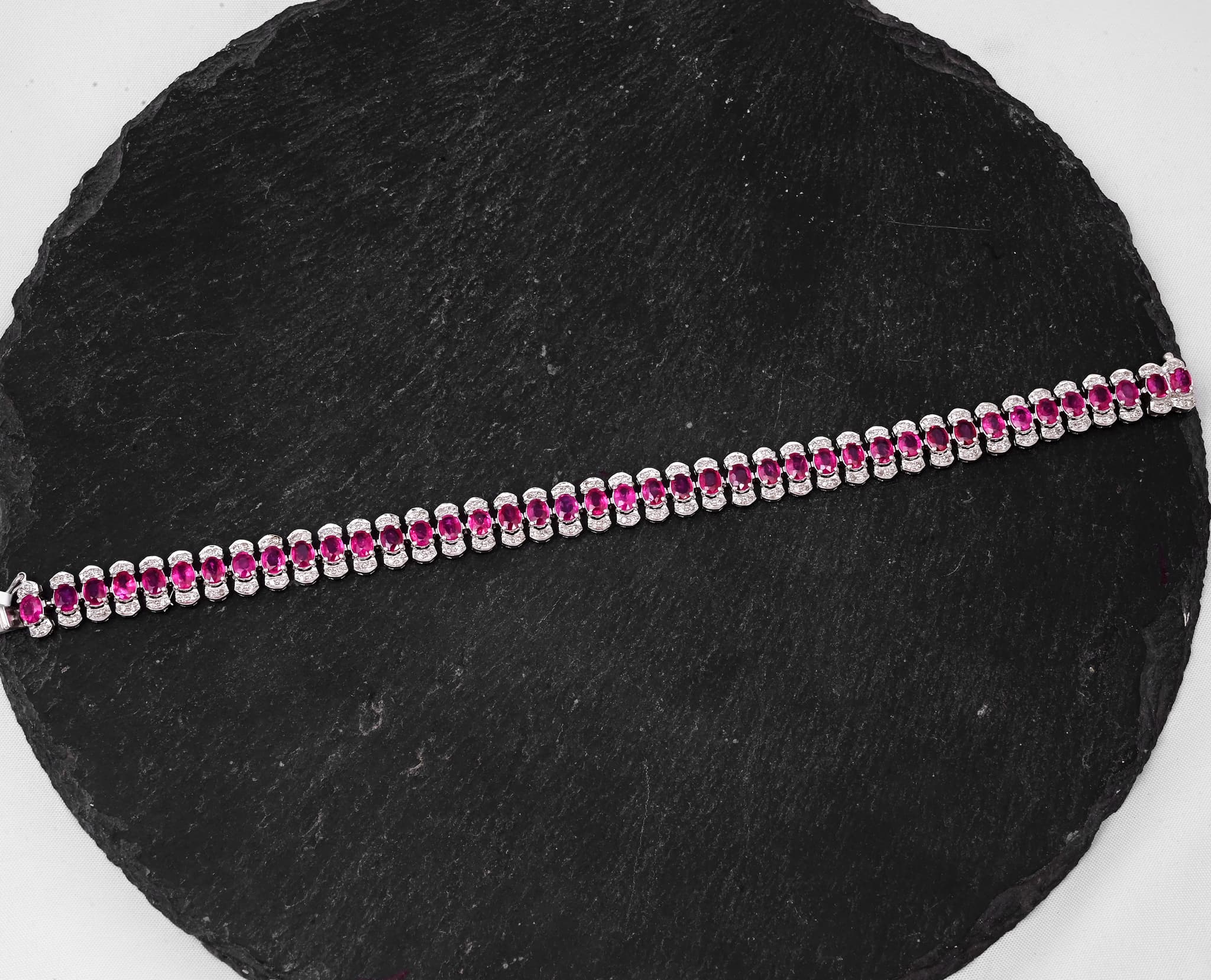 Ruby Royale Halo Tennis Bracelet