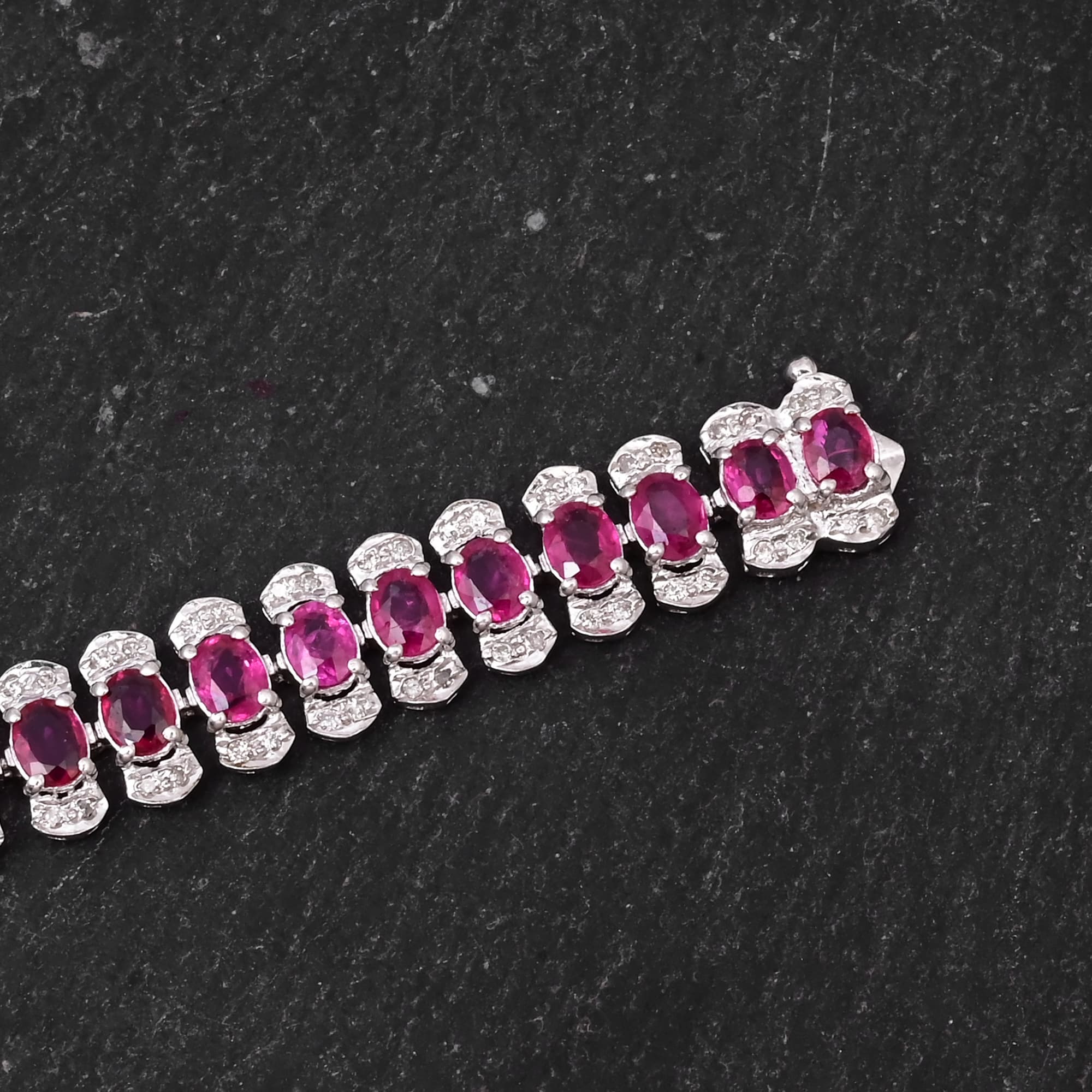Ruby Royale Halo Tennis Bracelet alternate view