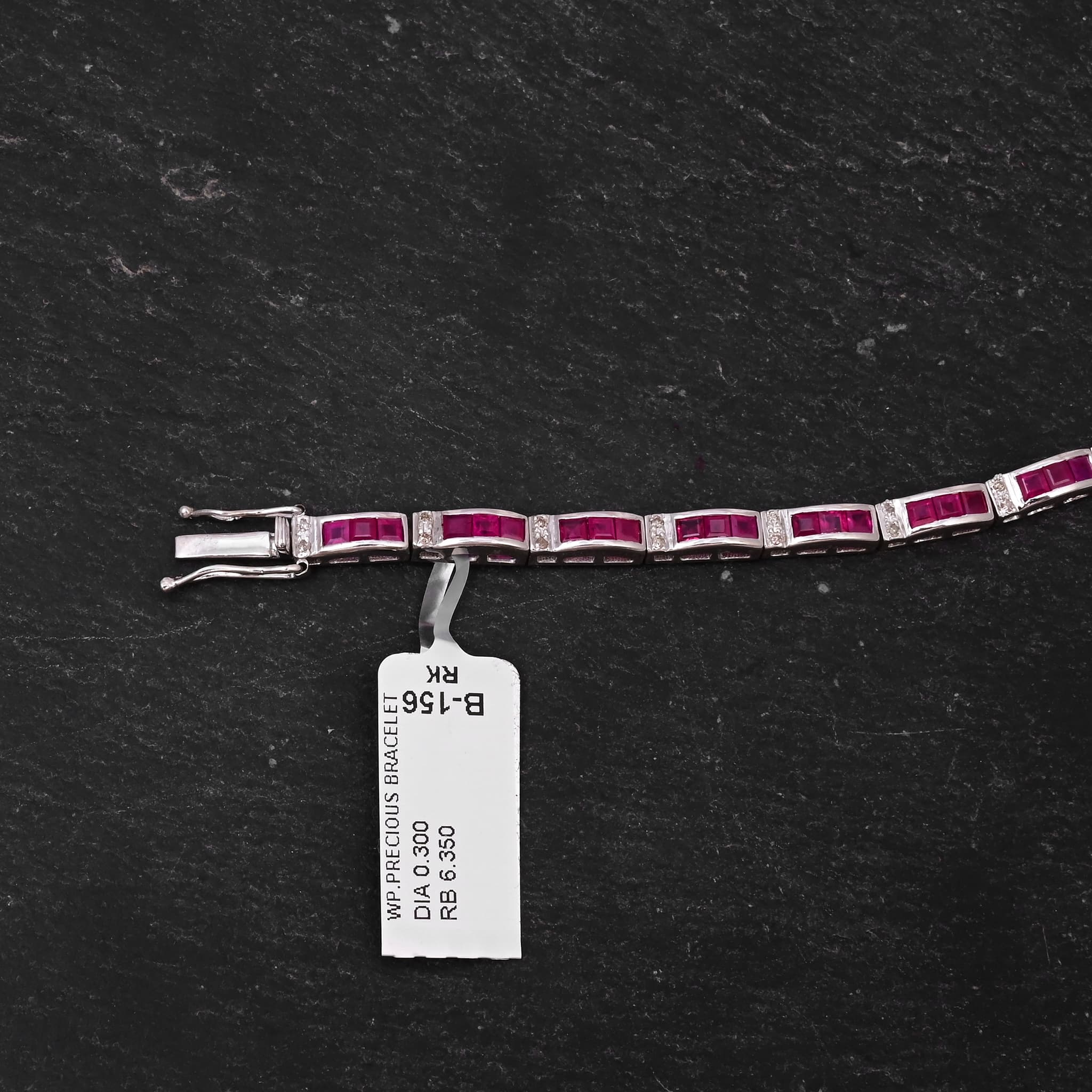 Regal Line Ruby Diamond Bracelet alternate view