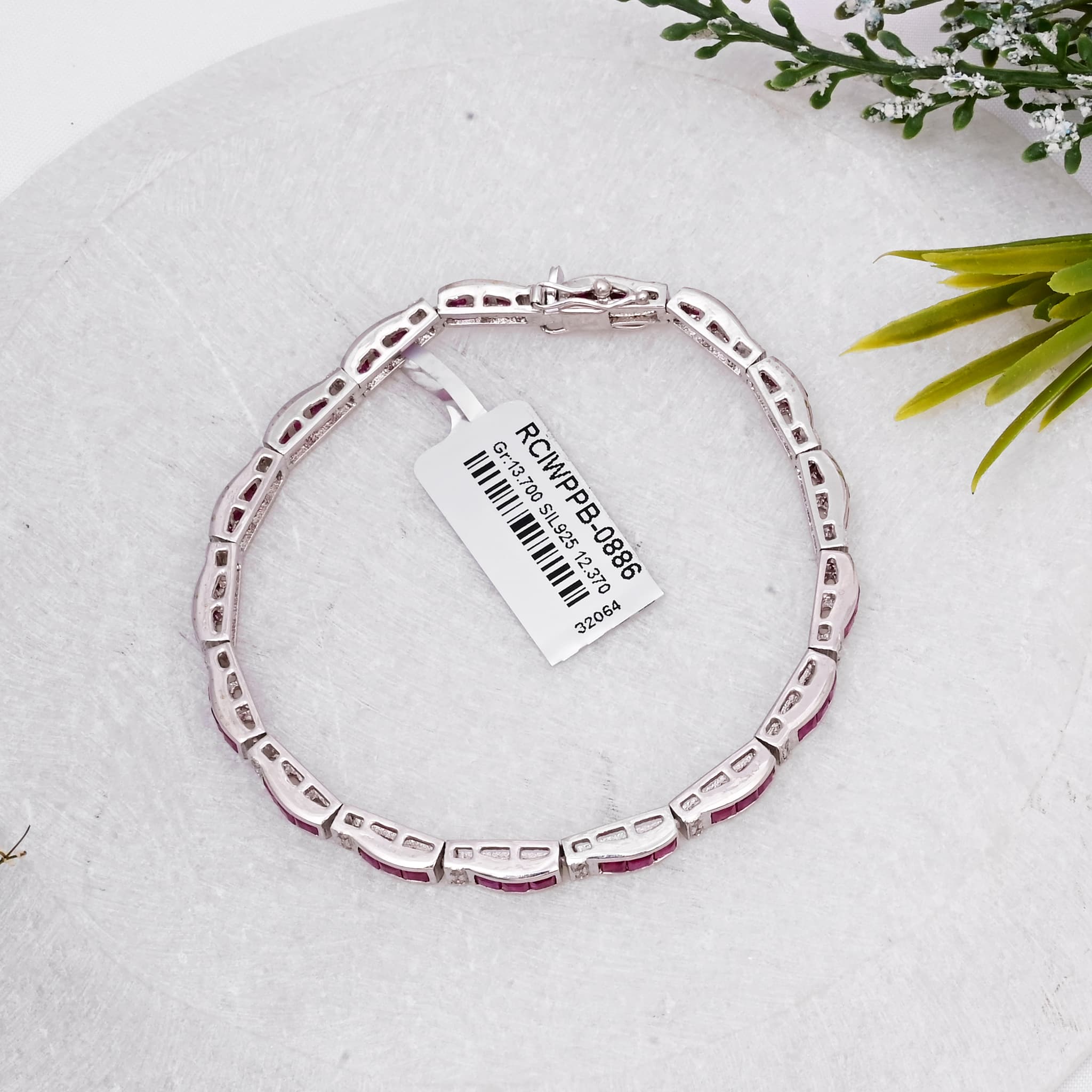 Regal Line Ruby Diamond Bracelet