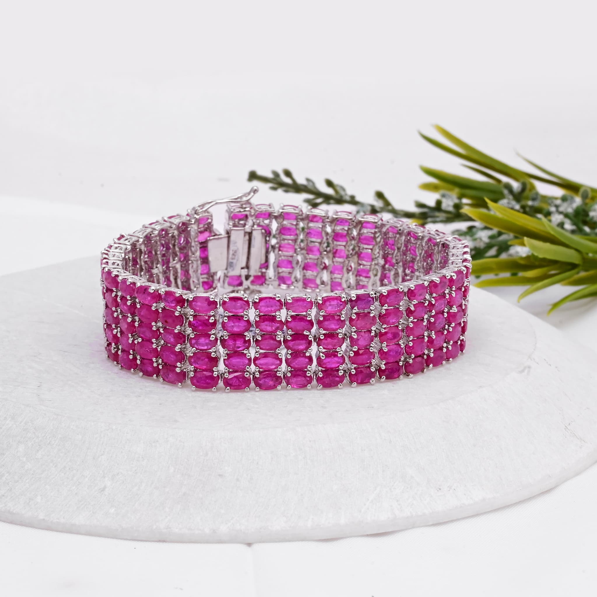 Majestic Royale Ruby Statement Bracelet