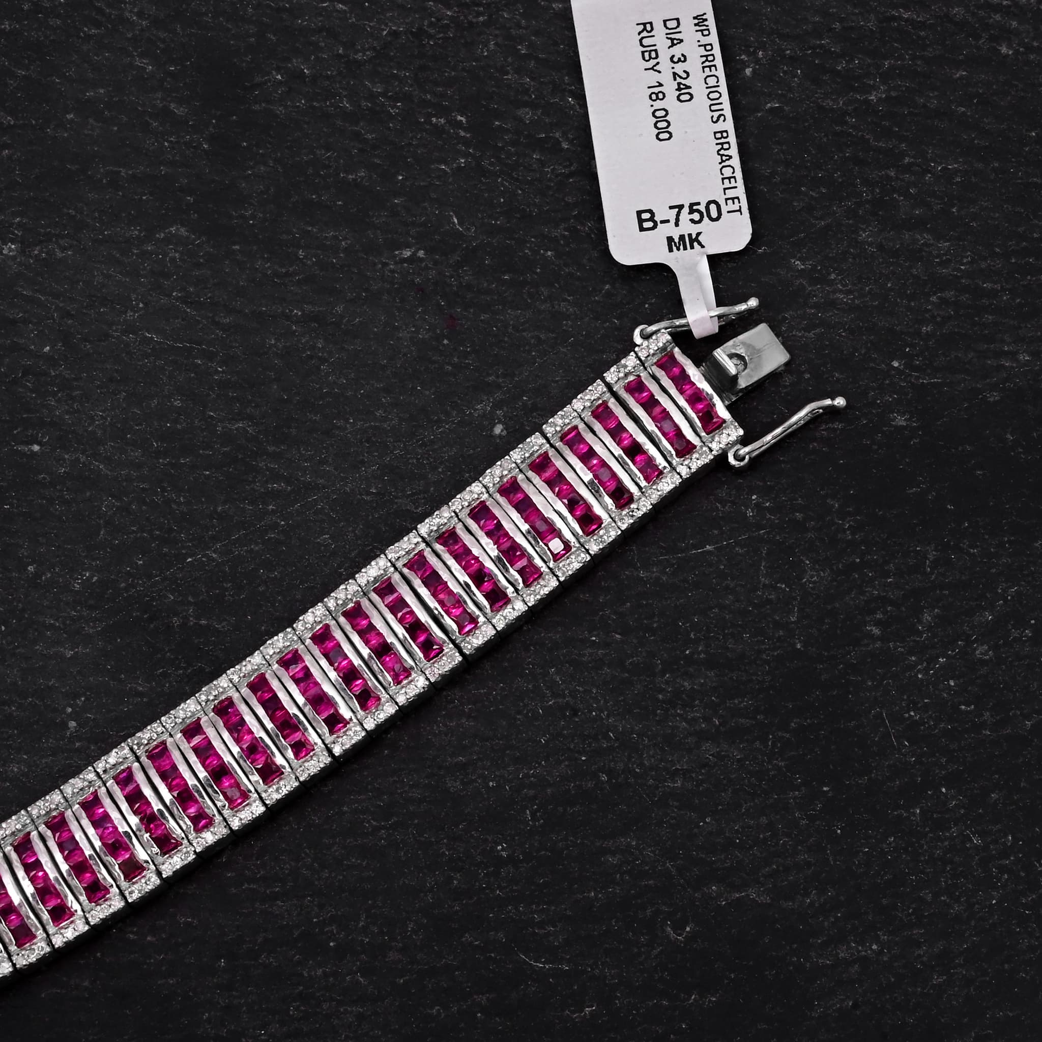 Imperial Ruby Diamond Couture Bracelet