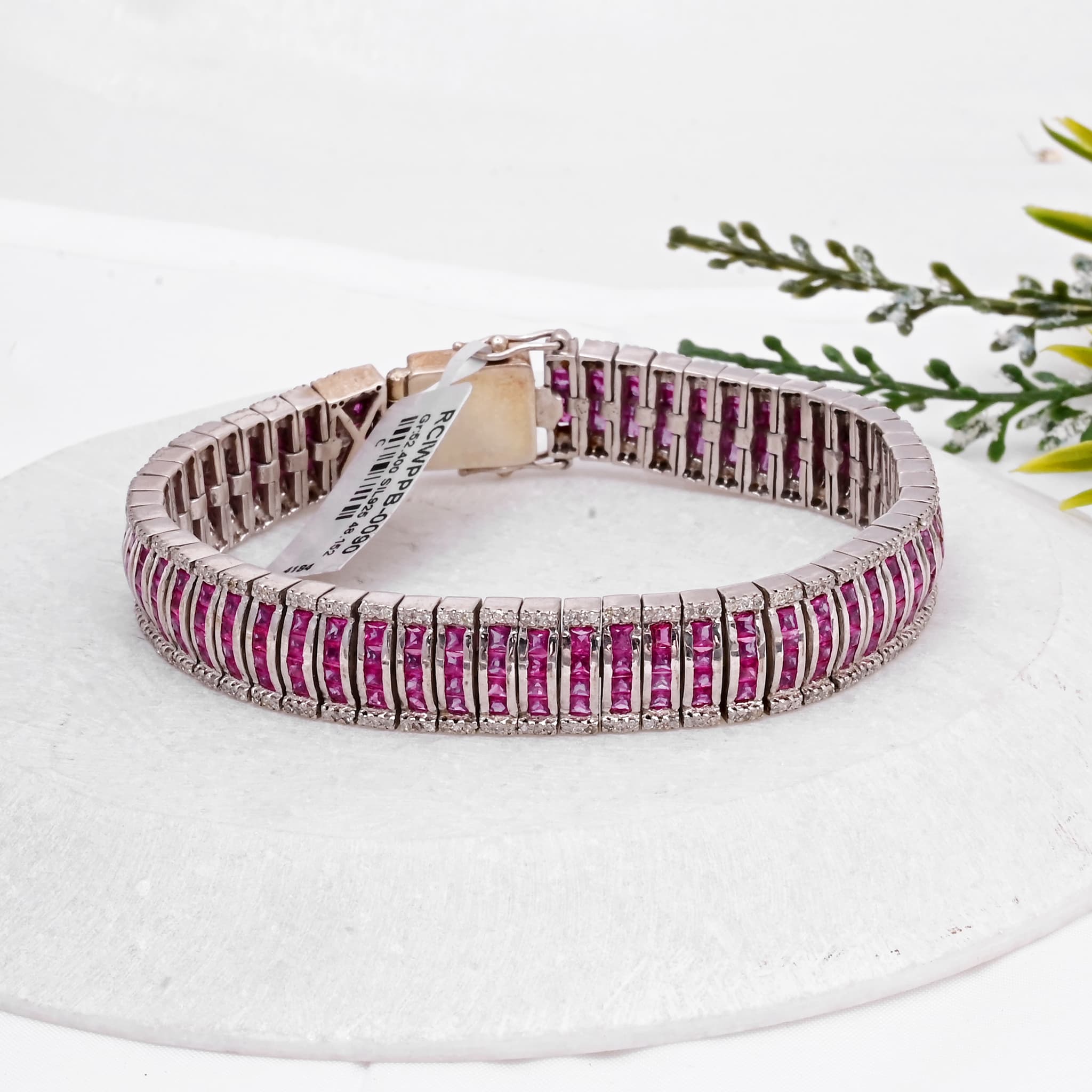 Imperial Ruby Diamond Couture Bracelet