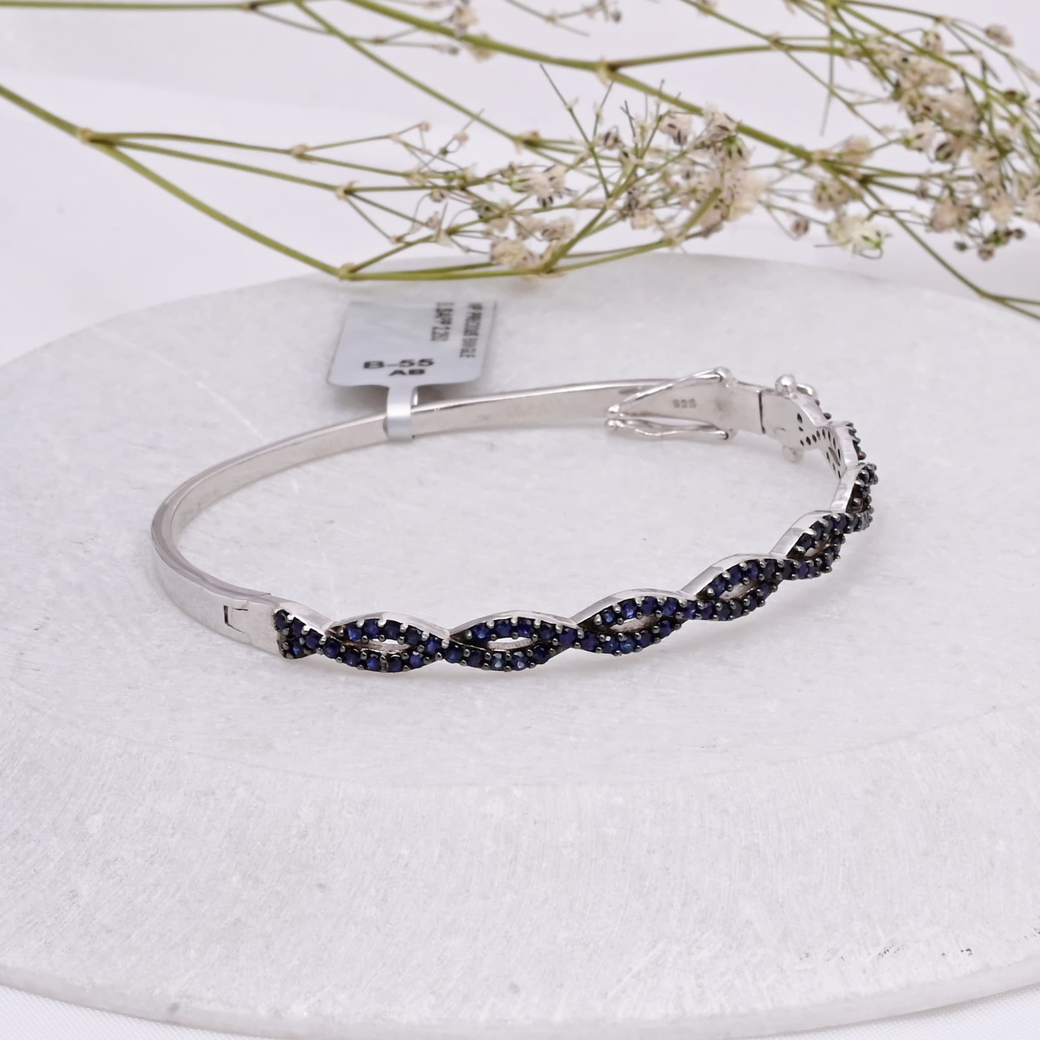 Twilight Sapphire Twist Bangle