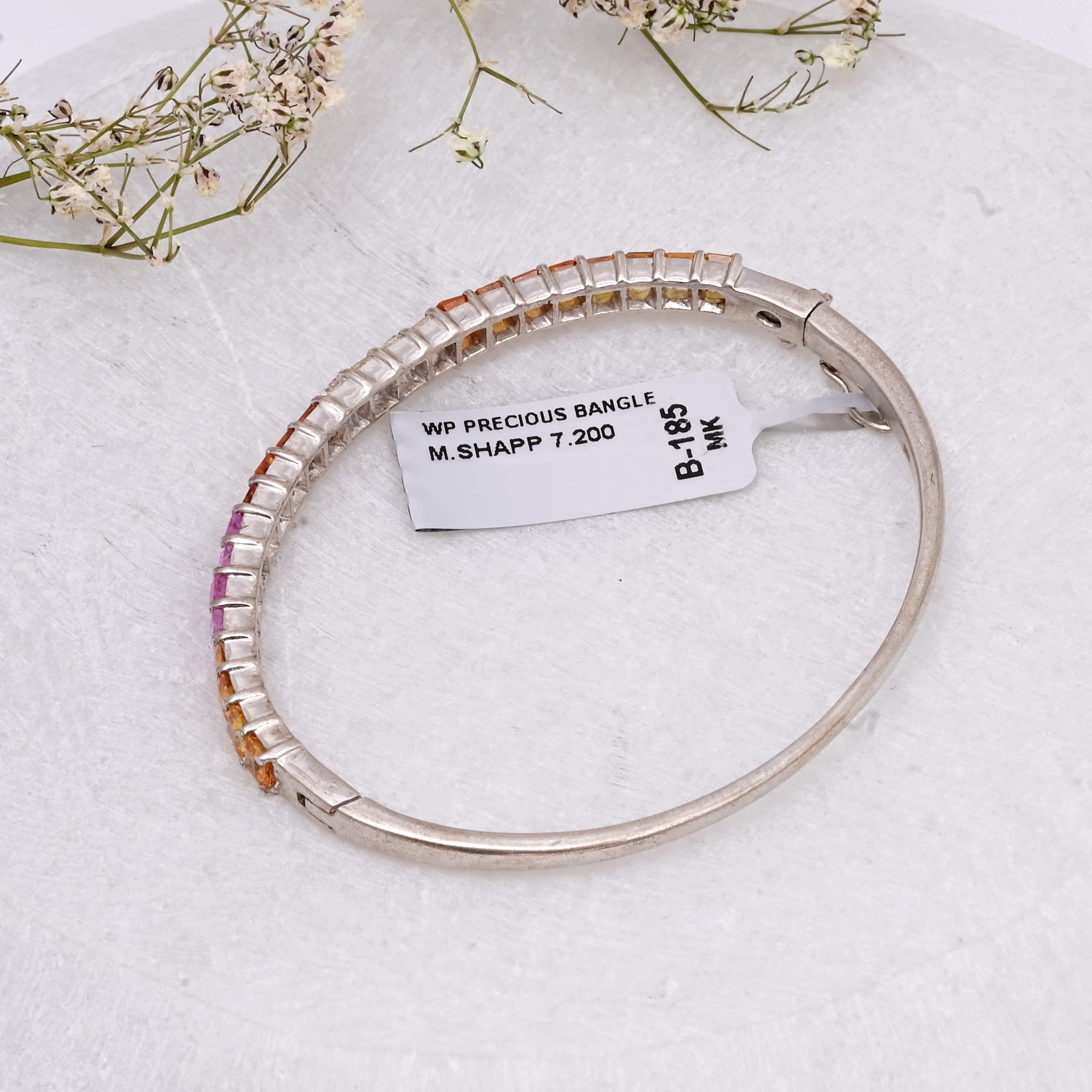 Sunset Rainbow Sapphire Bangle