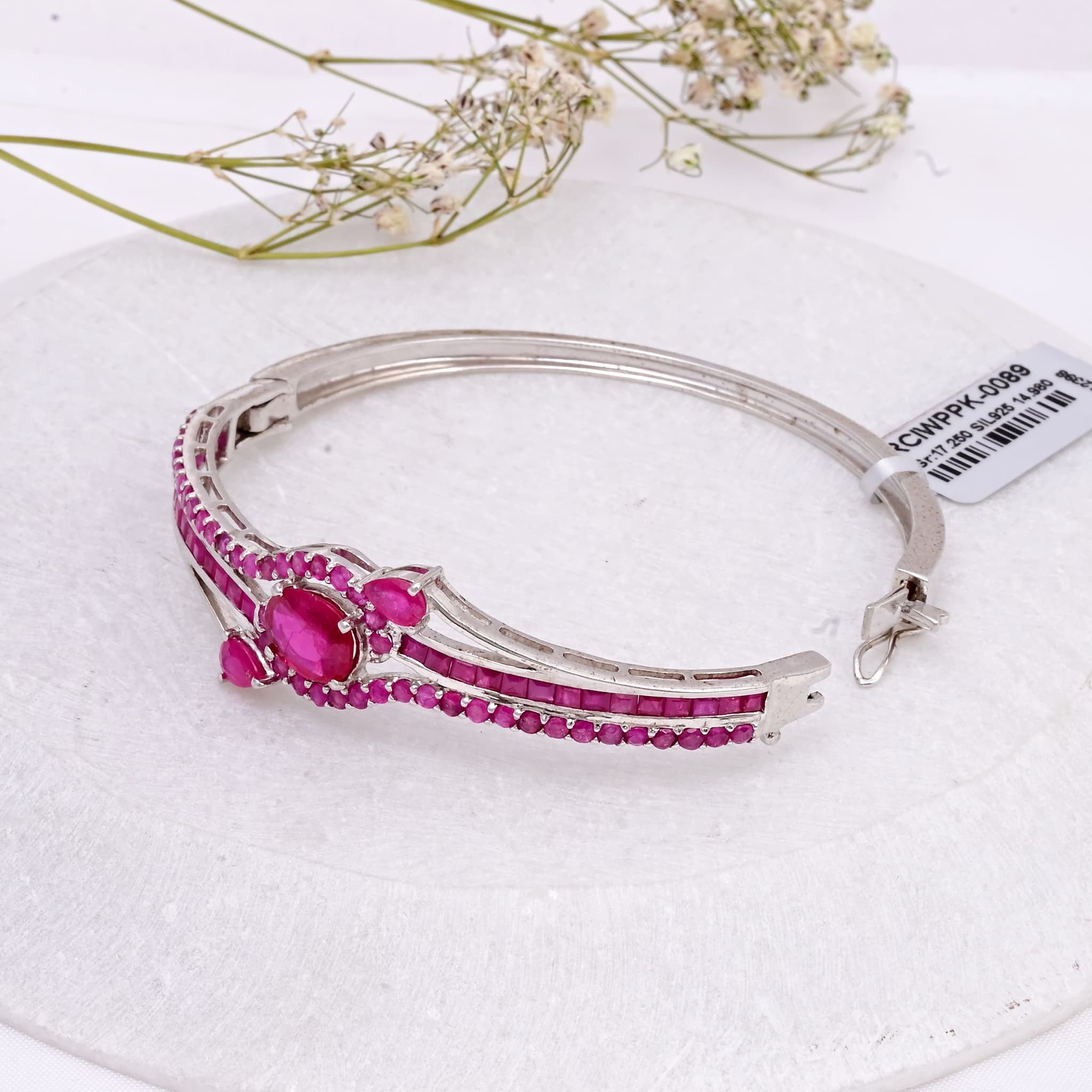 Royal Ruby Statement Bangle alternate view