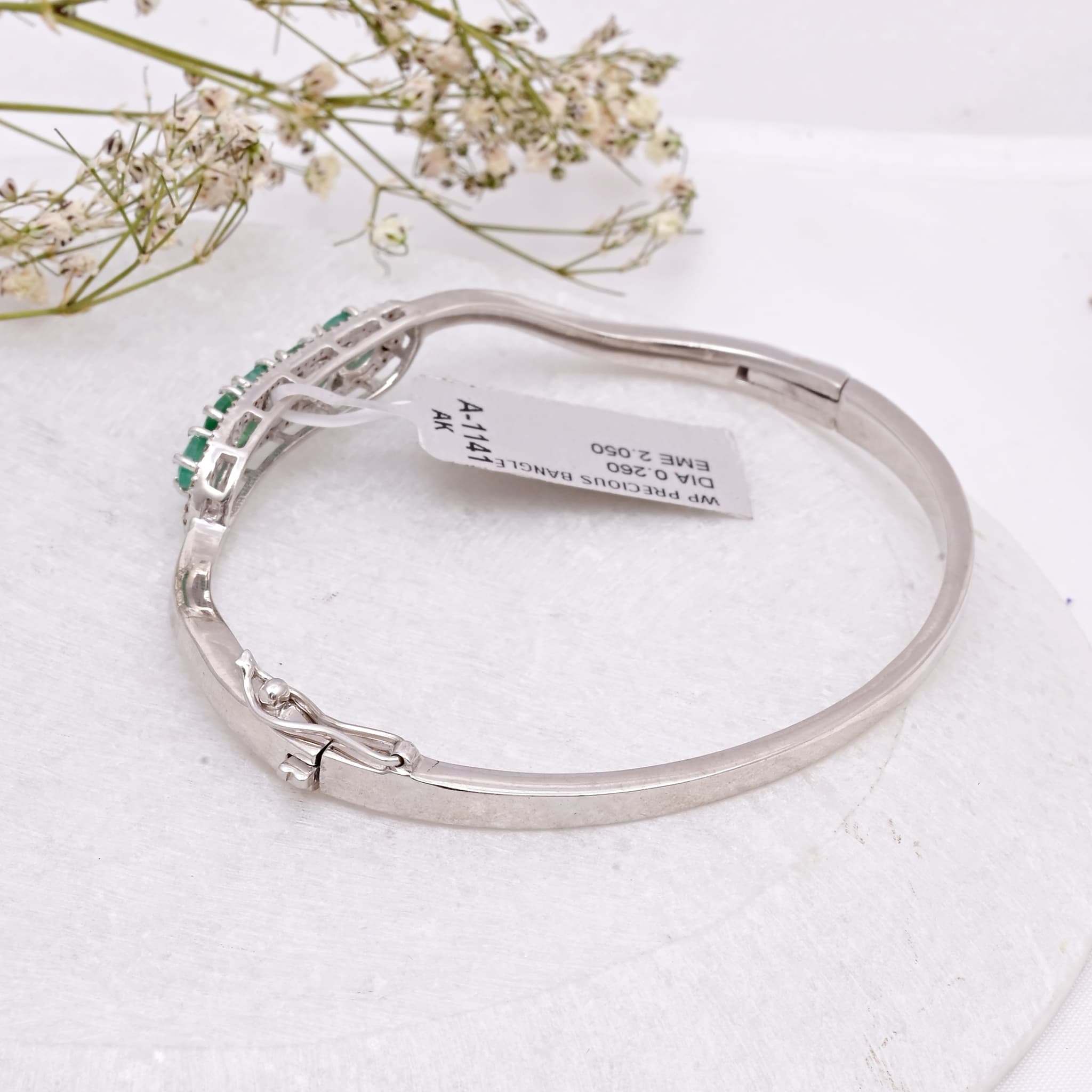 Emerald Grace Diamond Bangle