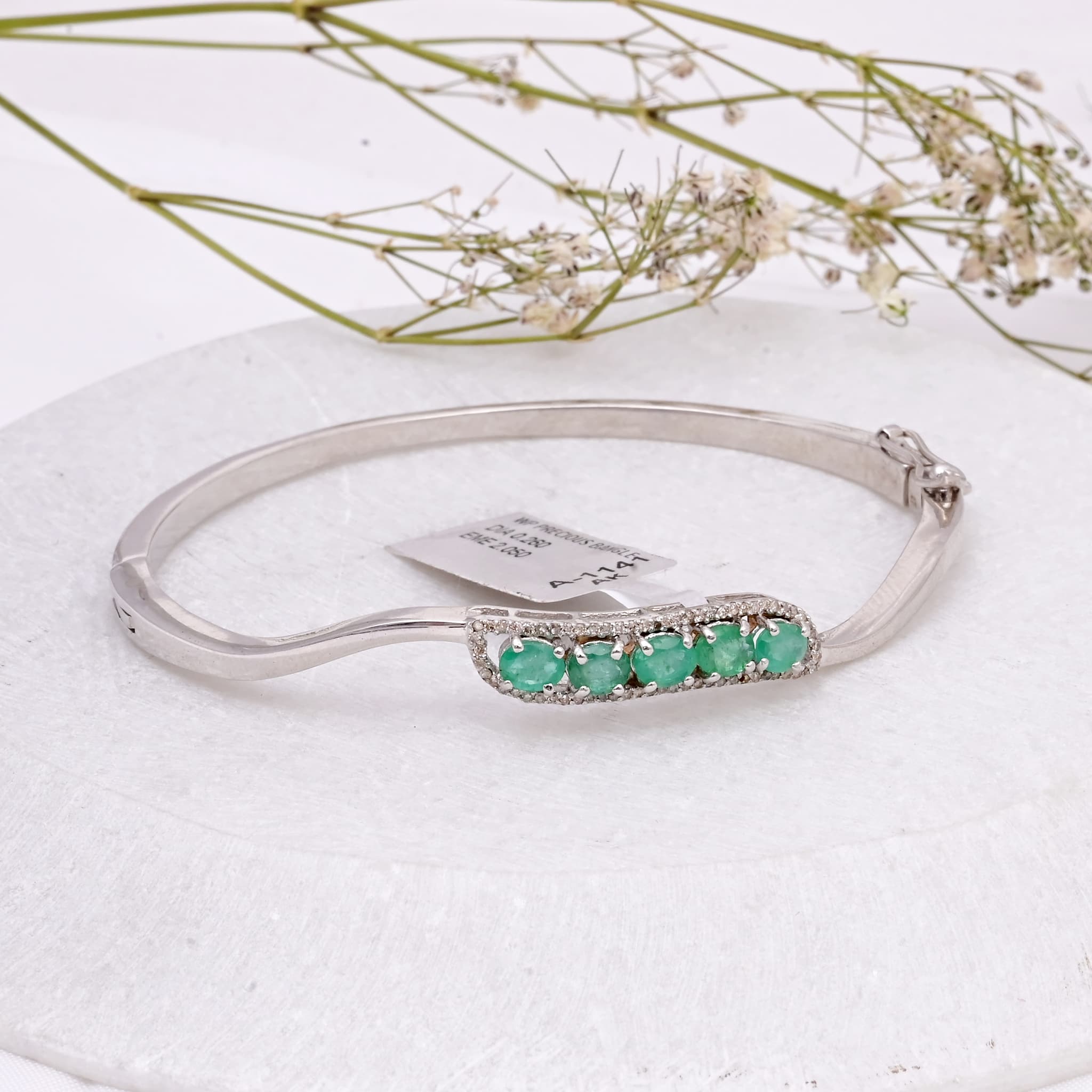 Emerald Grace Diamond Bangle