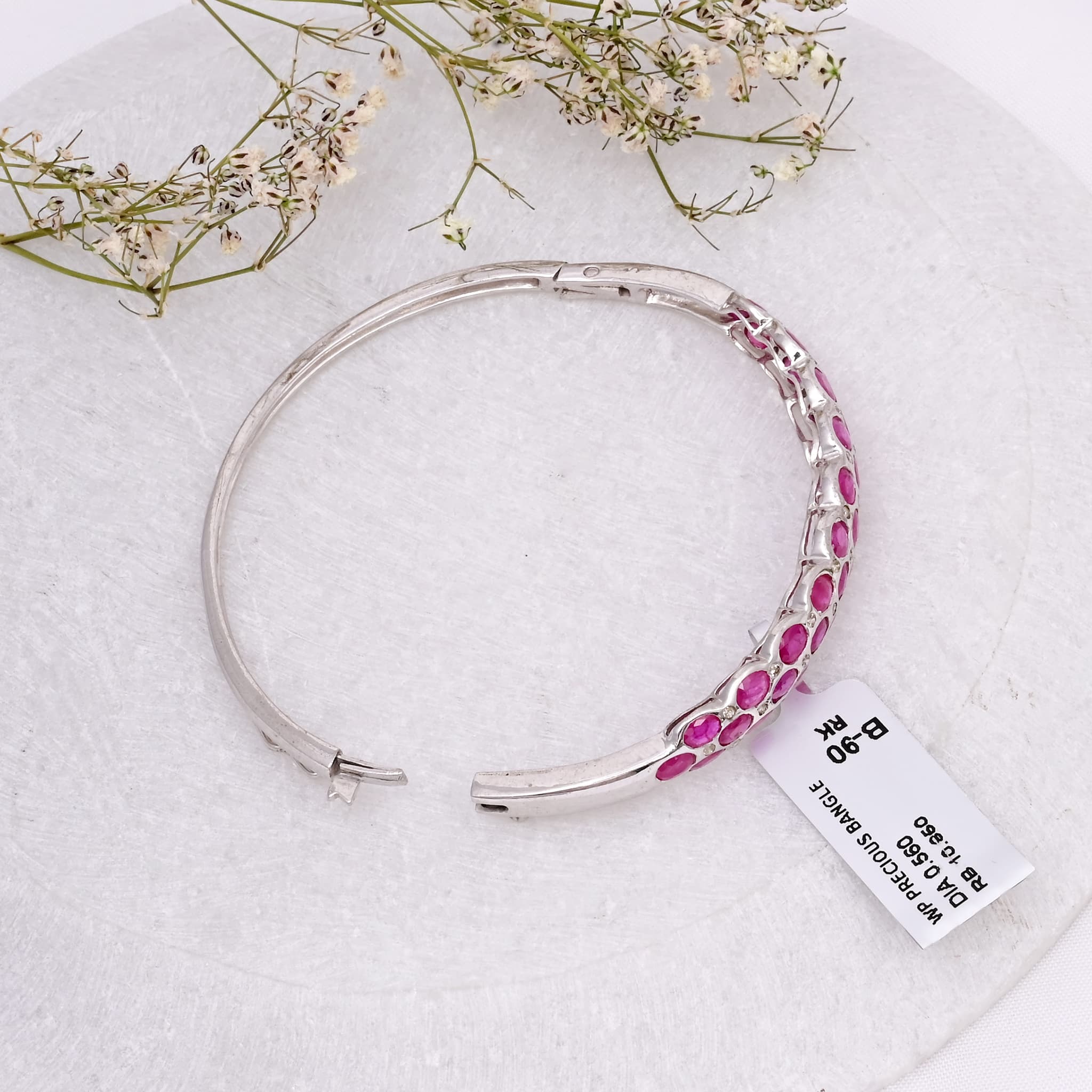 Ruby Bloom Diamond Bangle