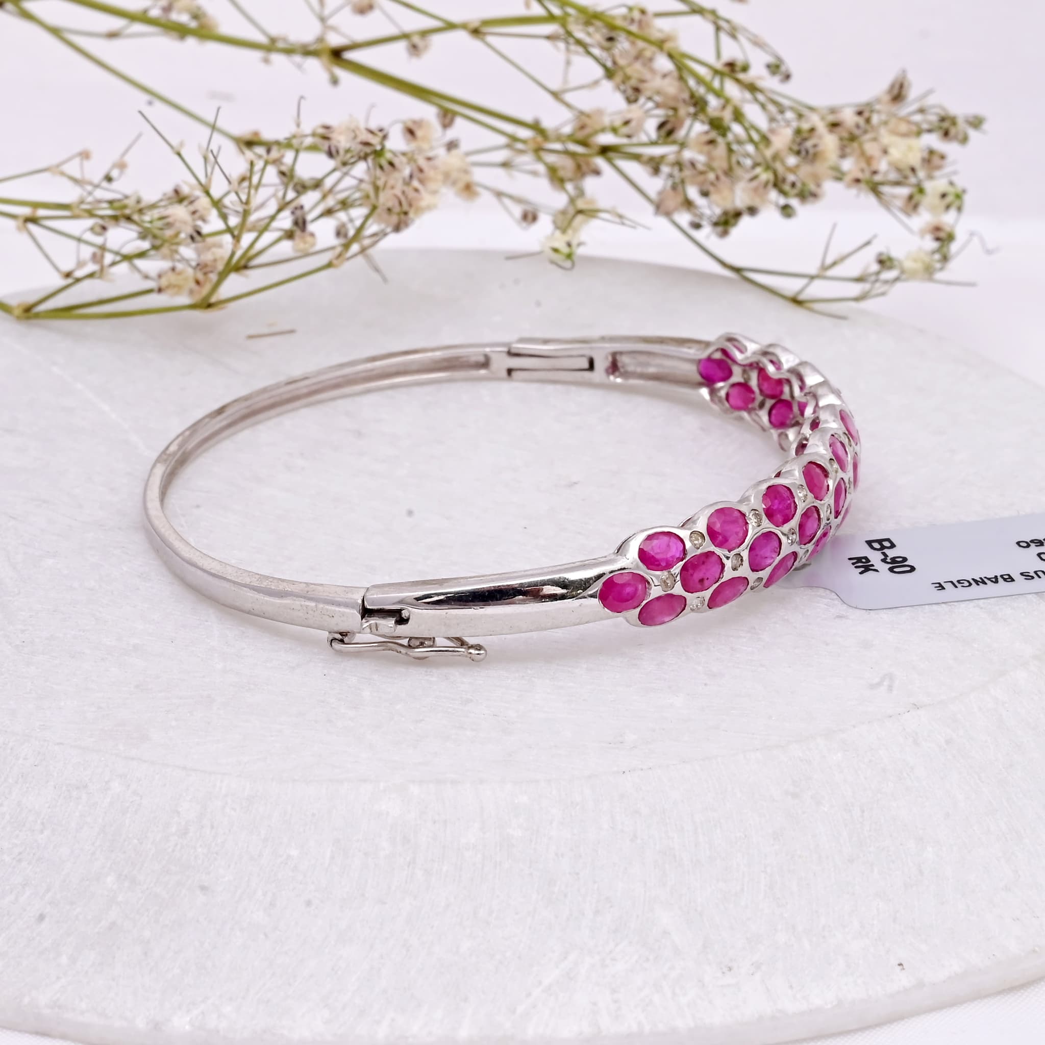 Ruby Bloom Diamond Bangle