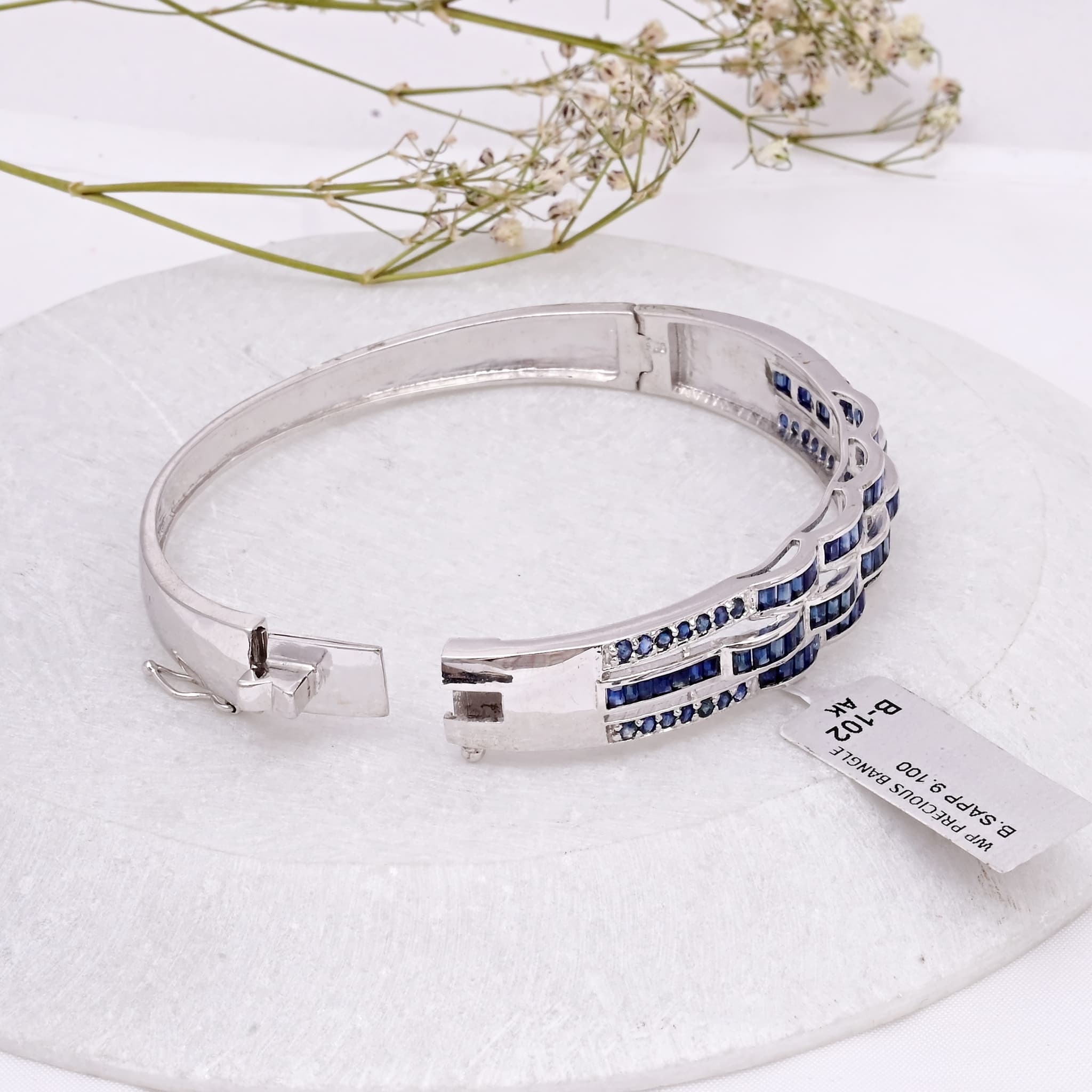 Royal Wave Sapphire Bangle