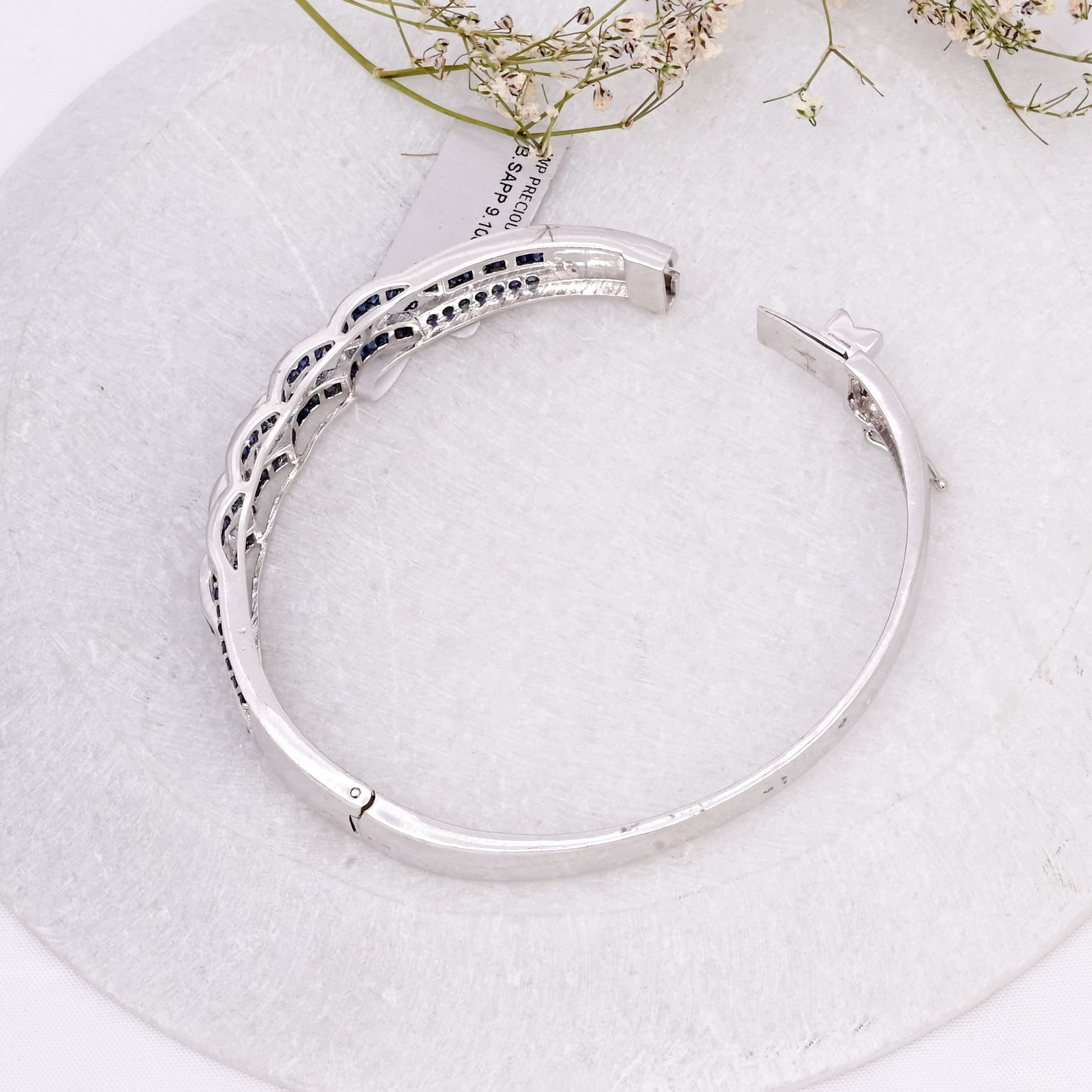 Royal Wave Sapphire Bangle alternate view