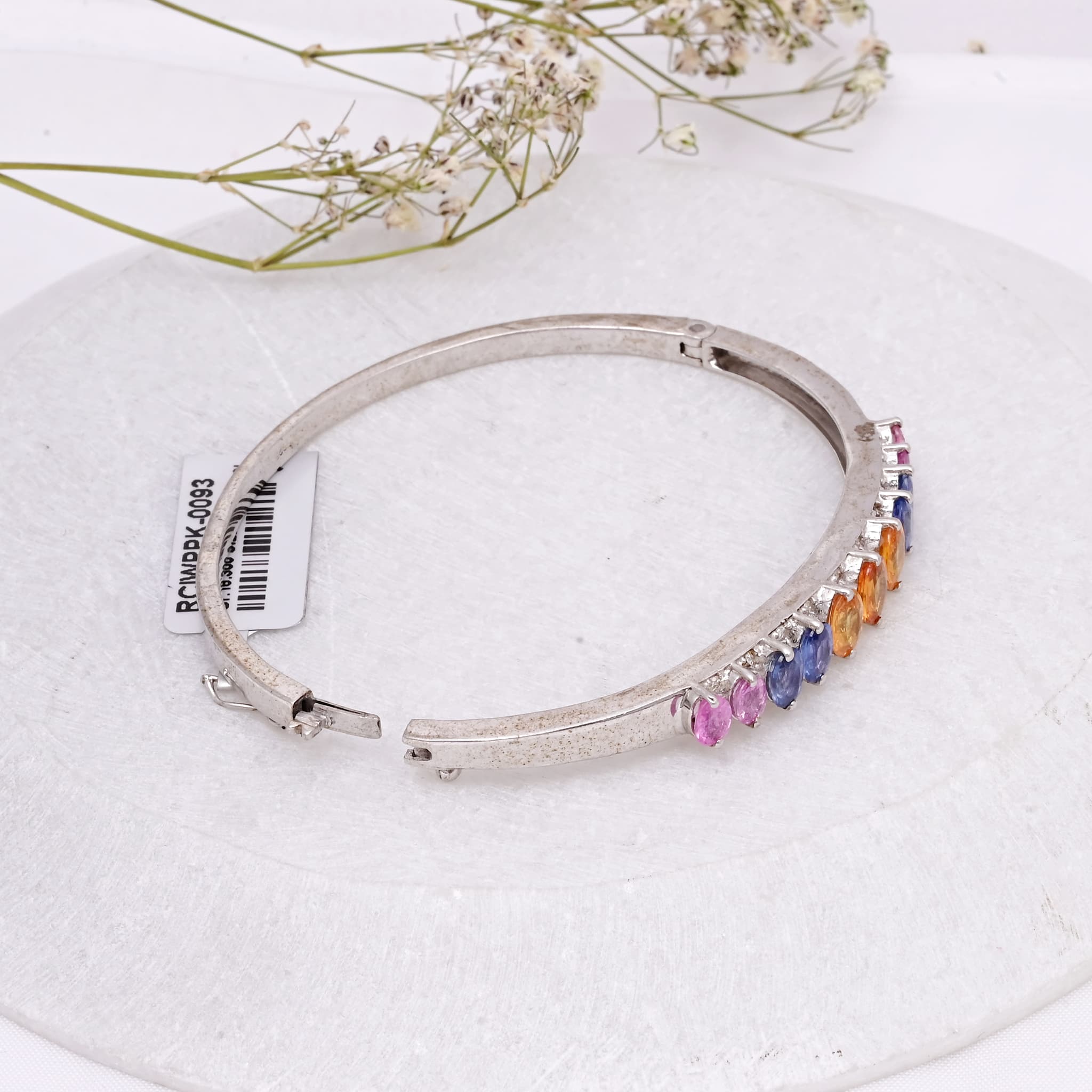 Pastel Sapphire Diamond Bangle alternate view