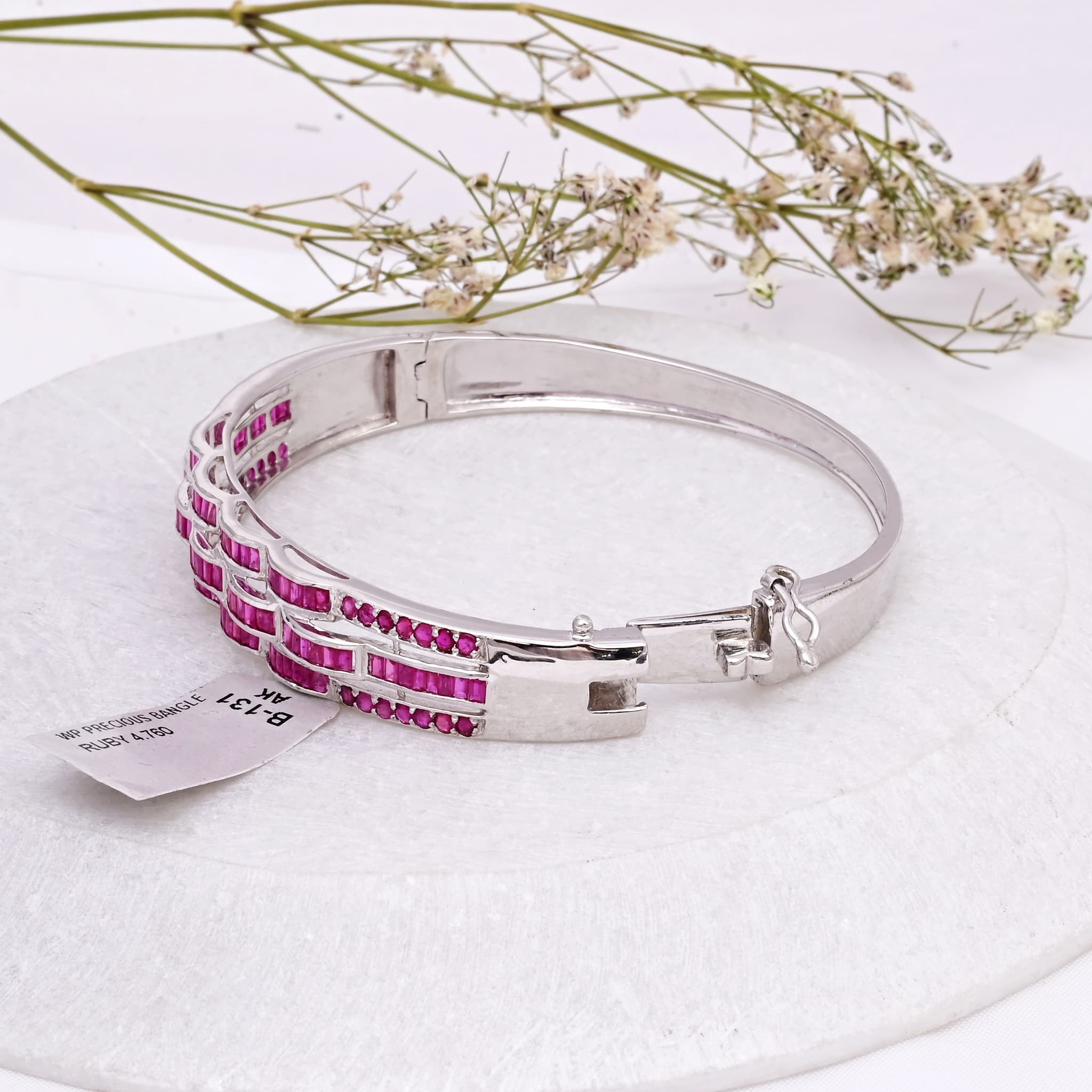 Ruby Royale Line Bangle