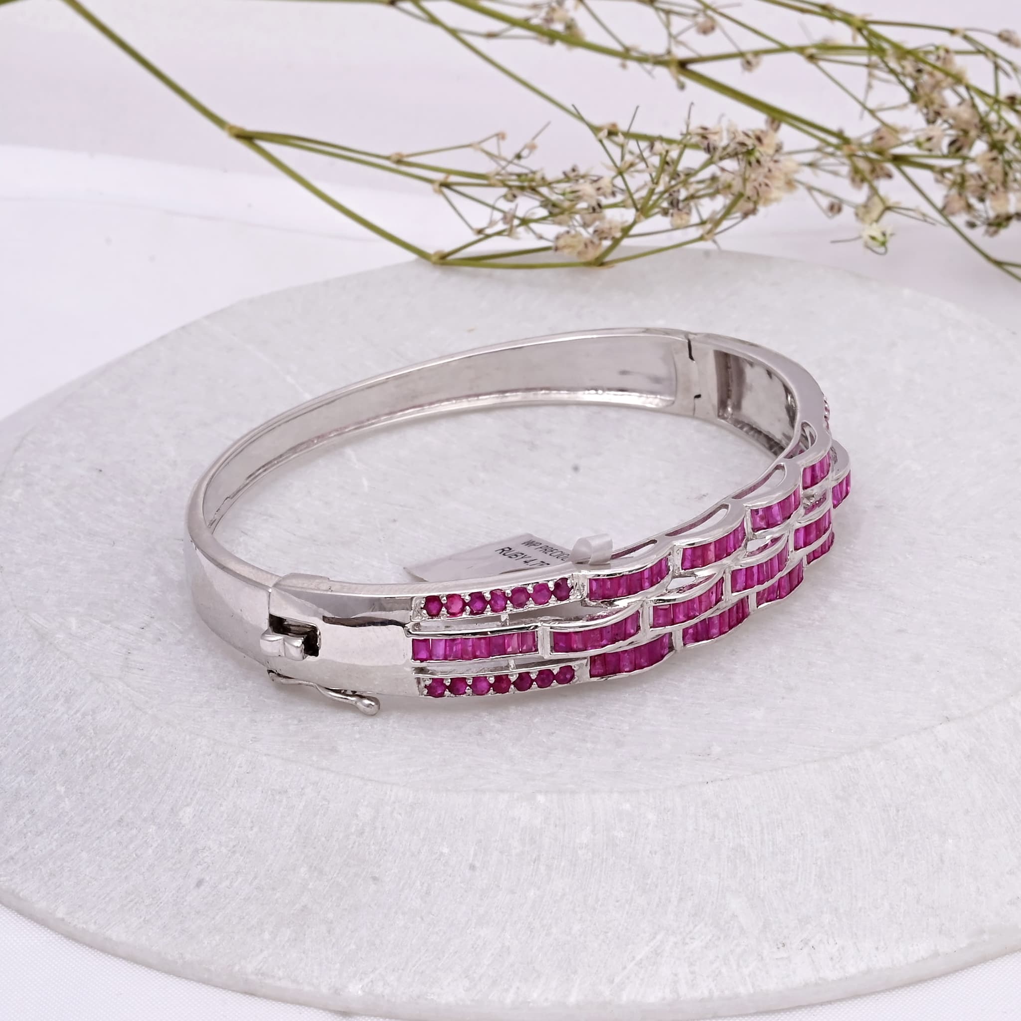 Ruby Royale Line Bangle