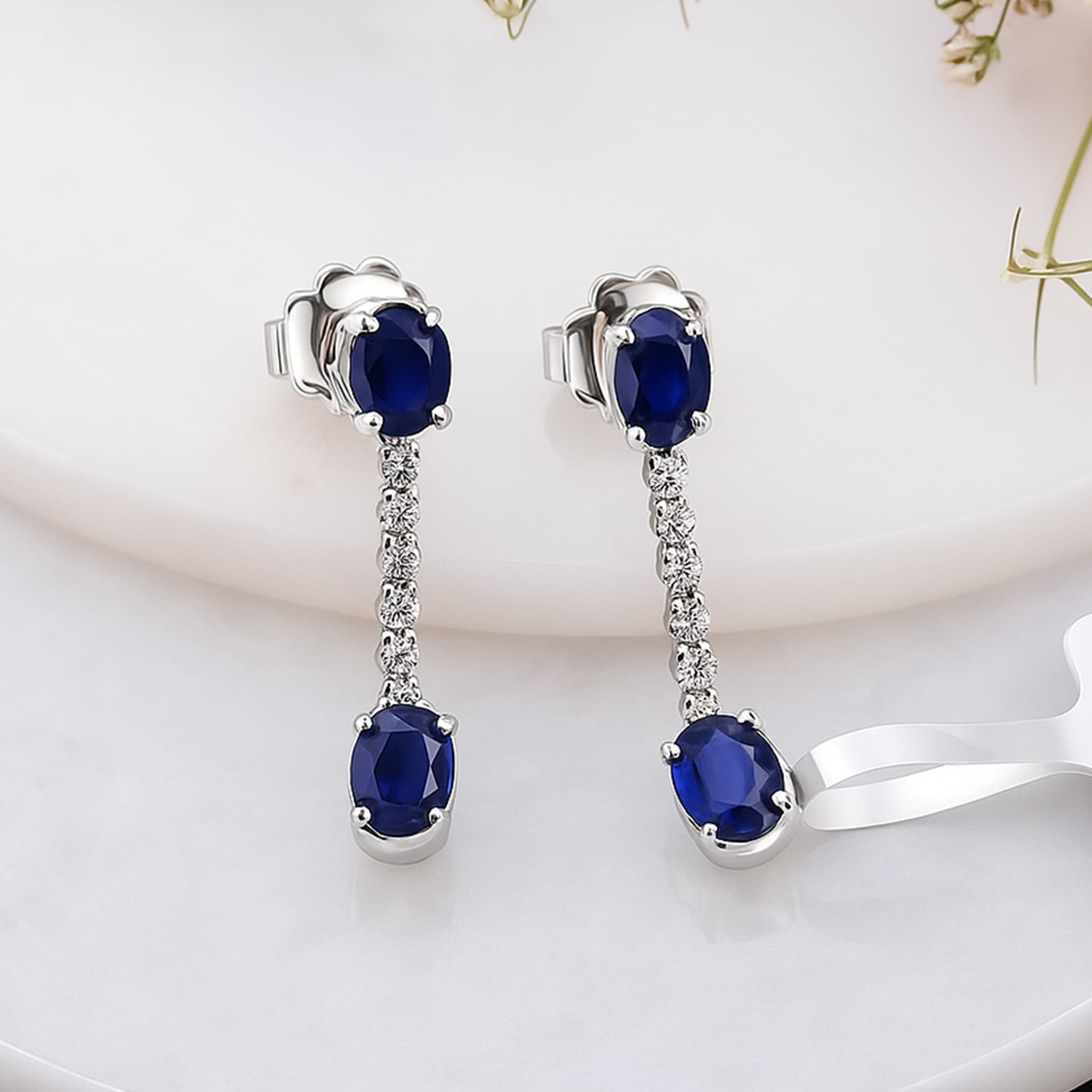 Midnight Sapphire Diamond Drops alternate view