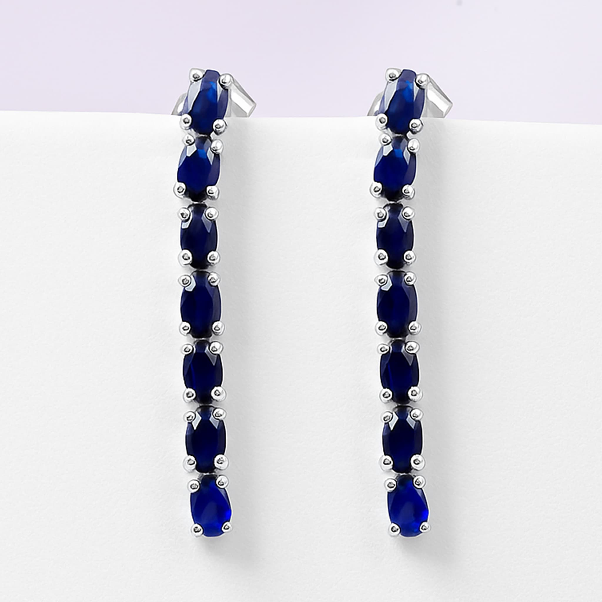 Midnight Sapphire Cascade Earrings