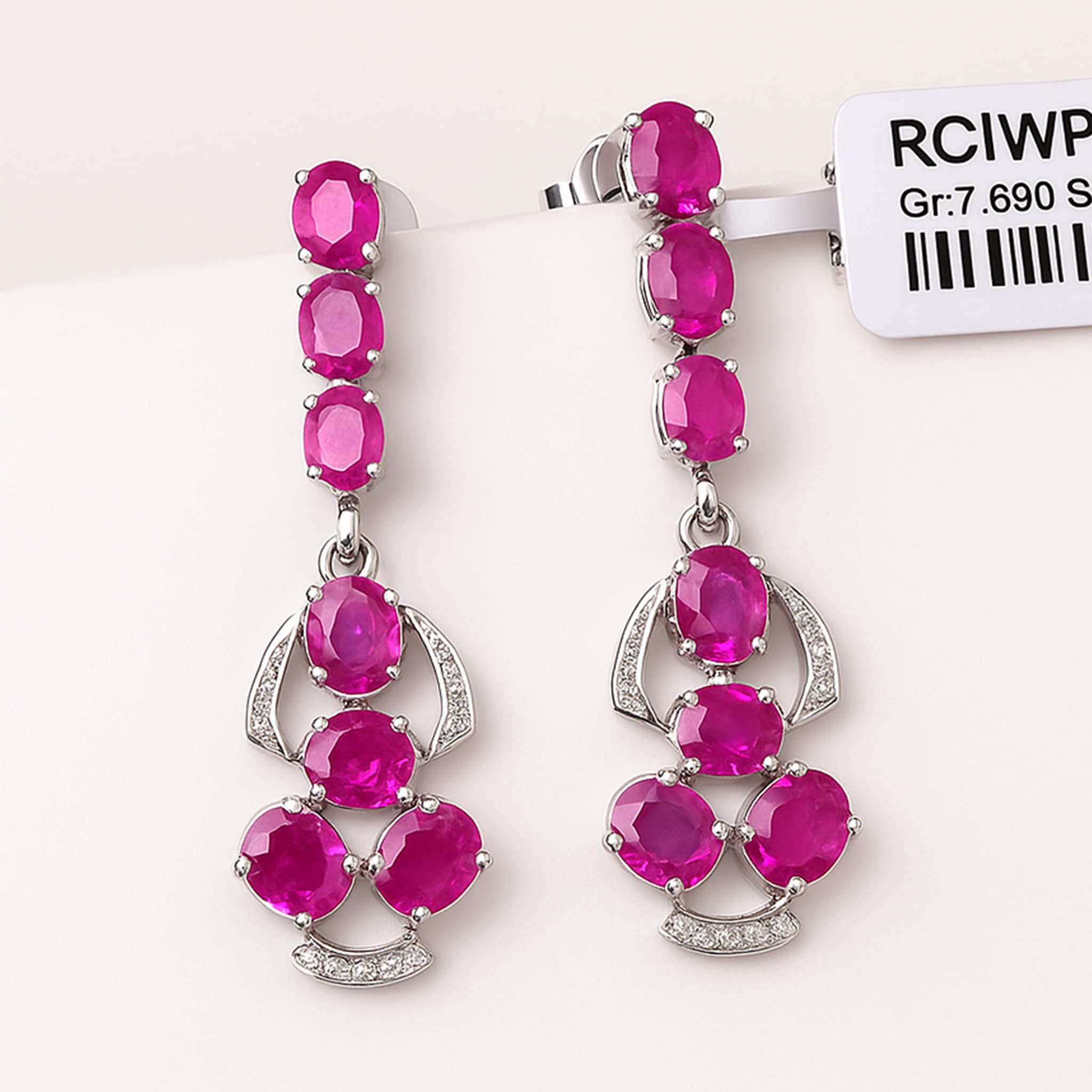 Royal Ruby Cascade Earrings
