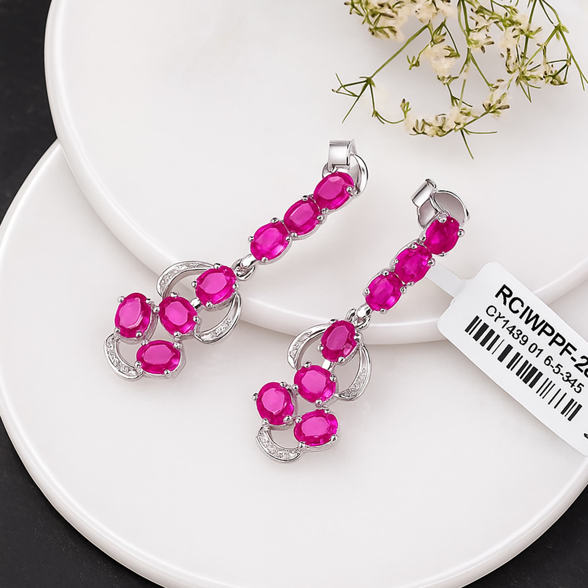 Royal Ruby Cascade Earrings