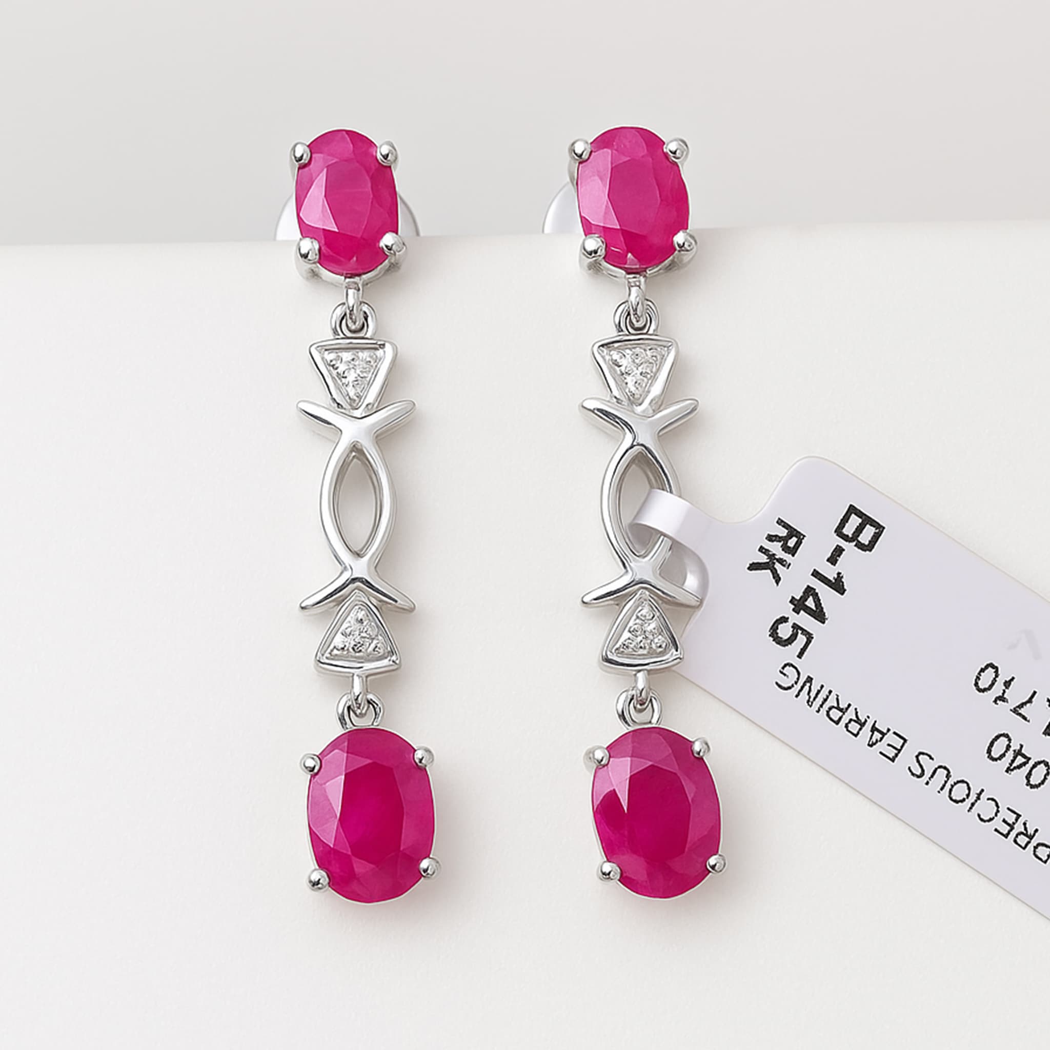 Ruby Infinity Drop Earrings