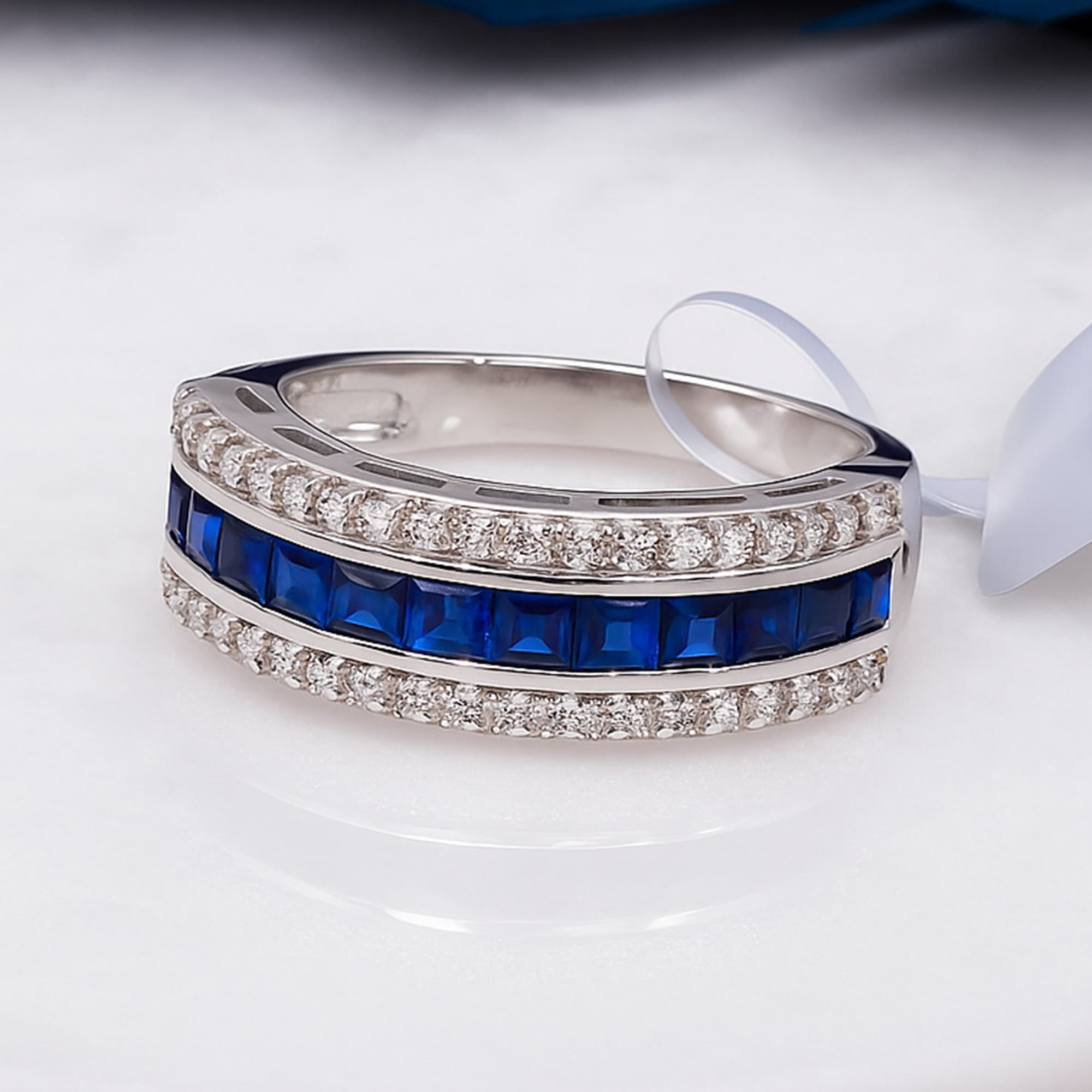 Royal Sapphire Channel Band Ring