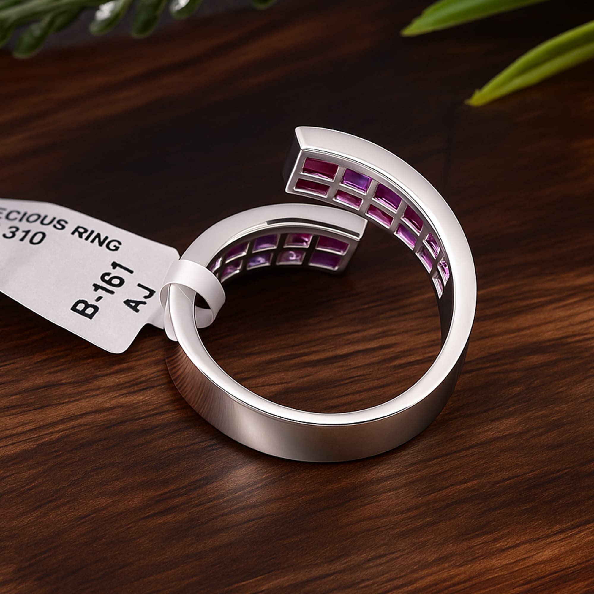 Dual Gem Harmony Open Ring