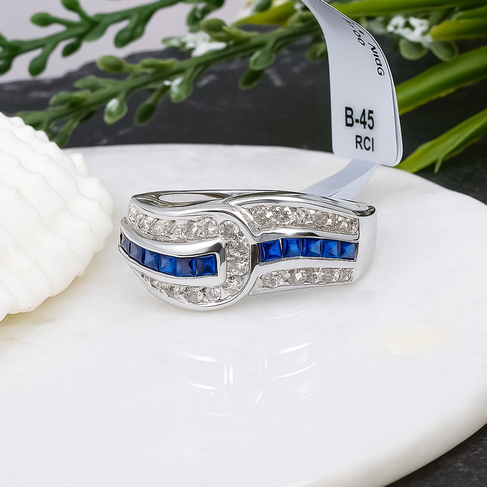 Infinity Sapphire Diamond Band Ring