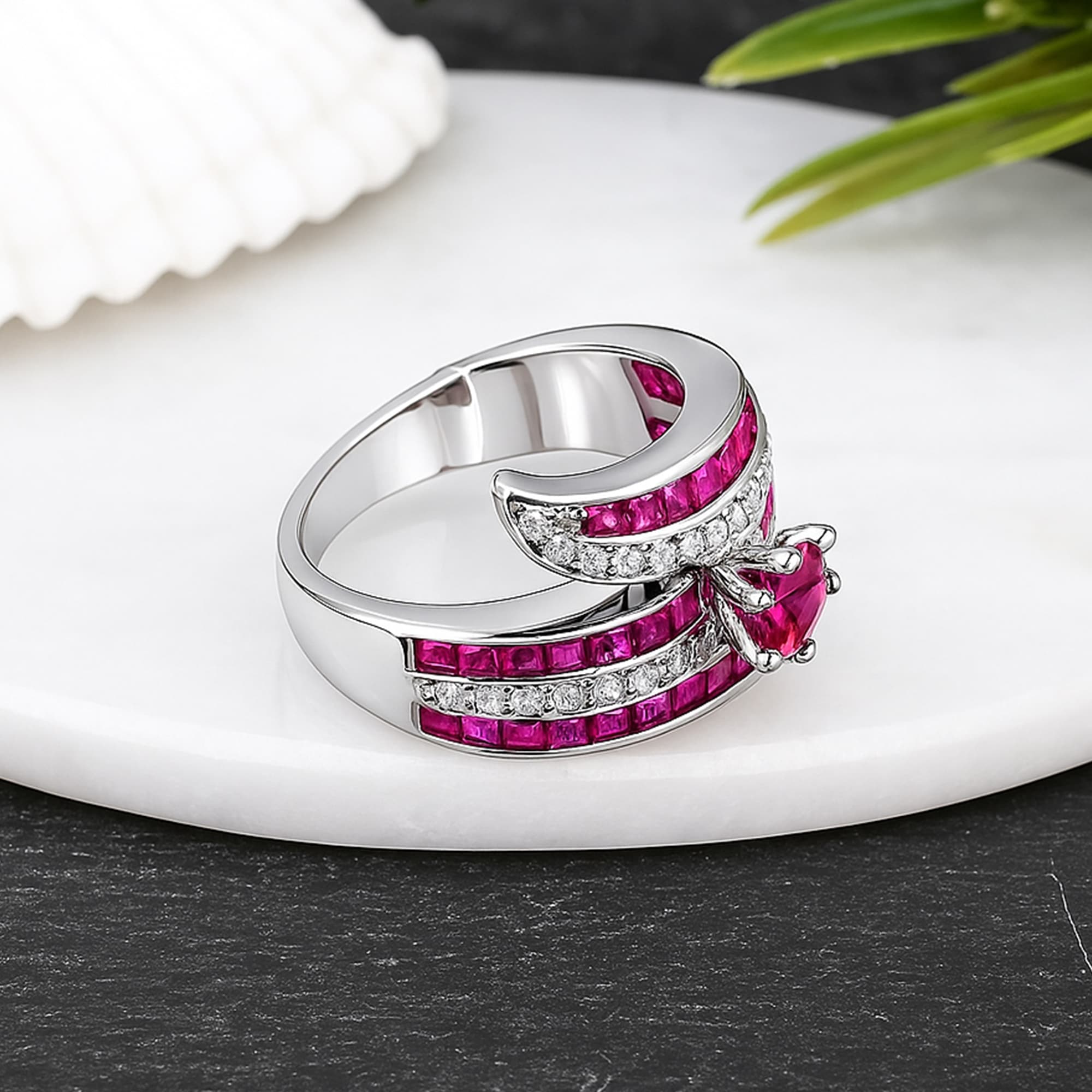Royal Ruby Diamond Wrap Ring