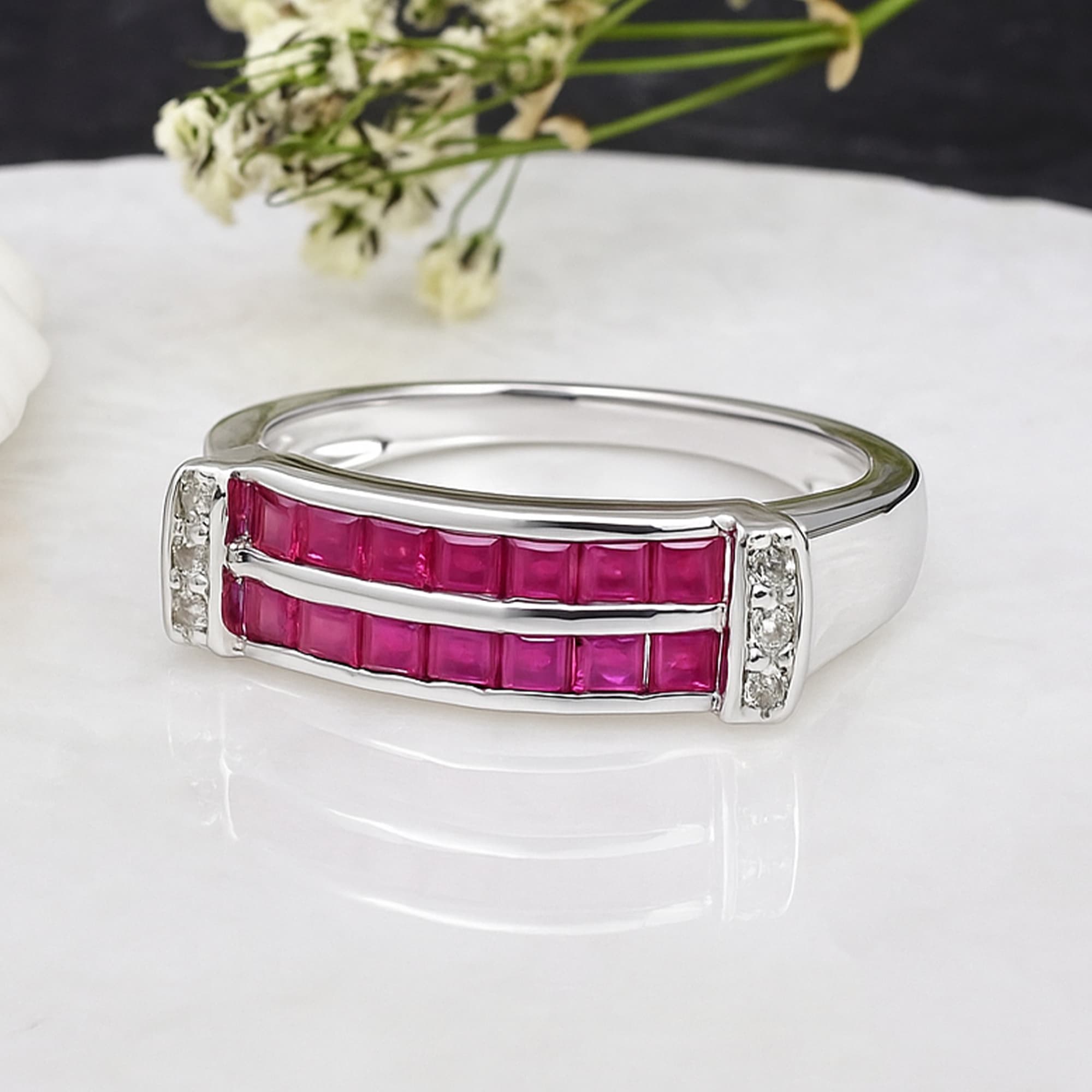 Ruby Channel Bar Ring