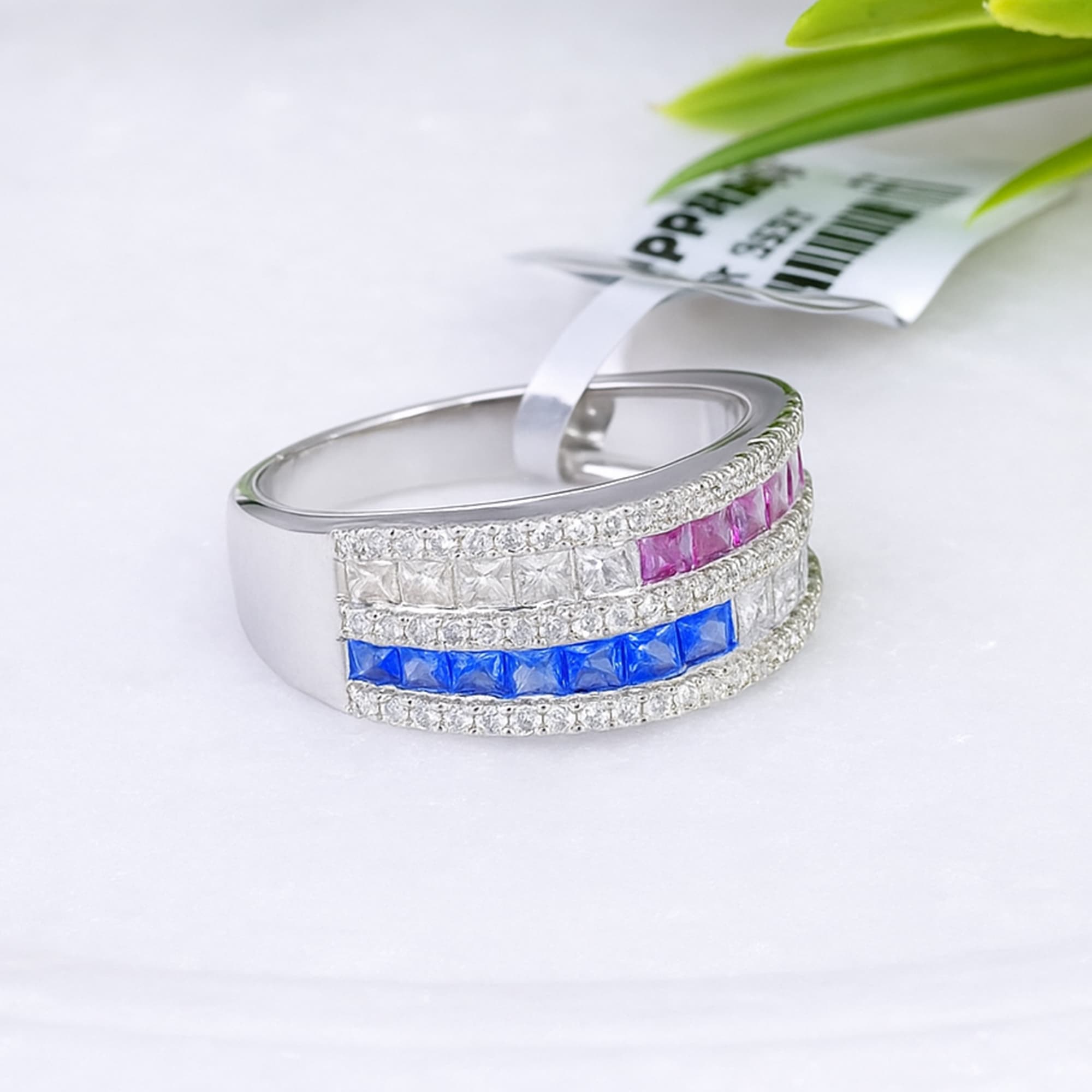 Royal Harmony Ruby Sapphire Diamond Ring alternate view