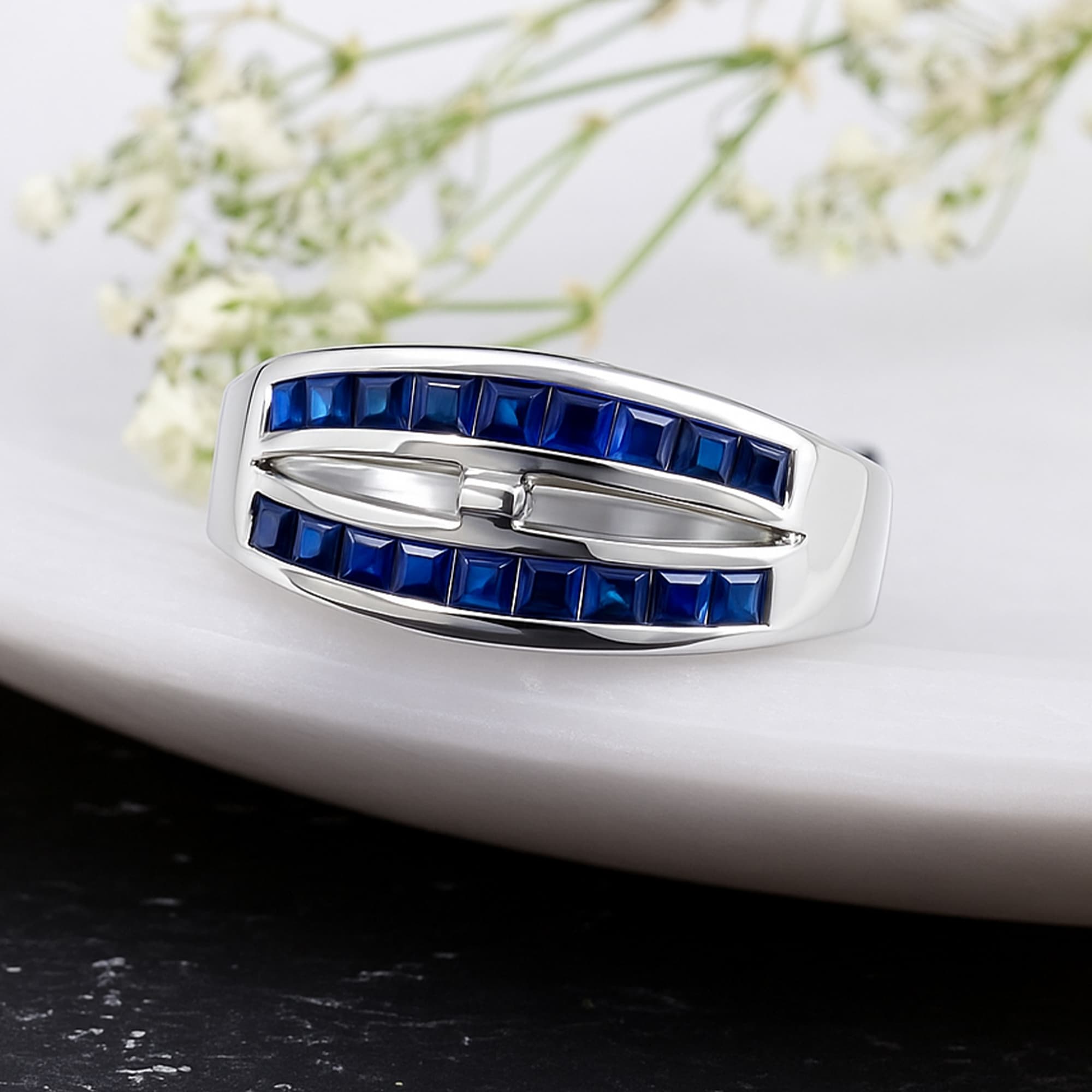Royal Sapphire Link Ring