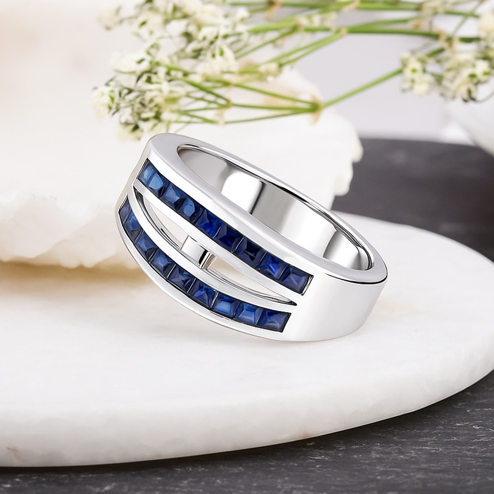 Royal Sapphire Link Ring