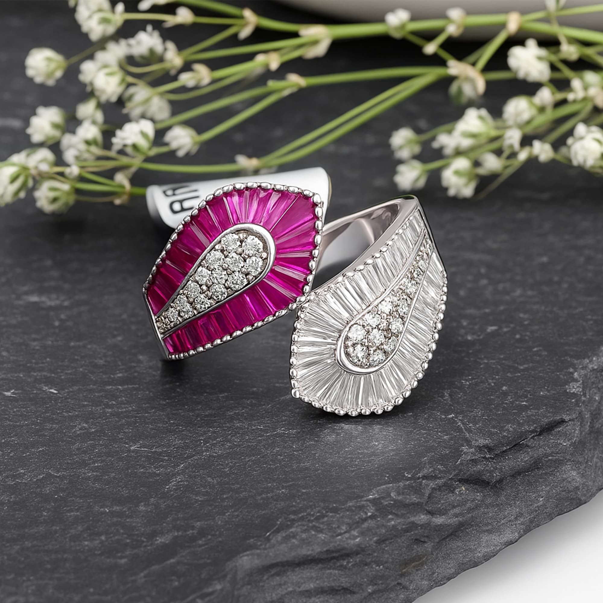 Imperial Paisley Ruby Diamond Ring